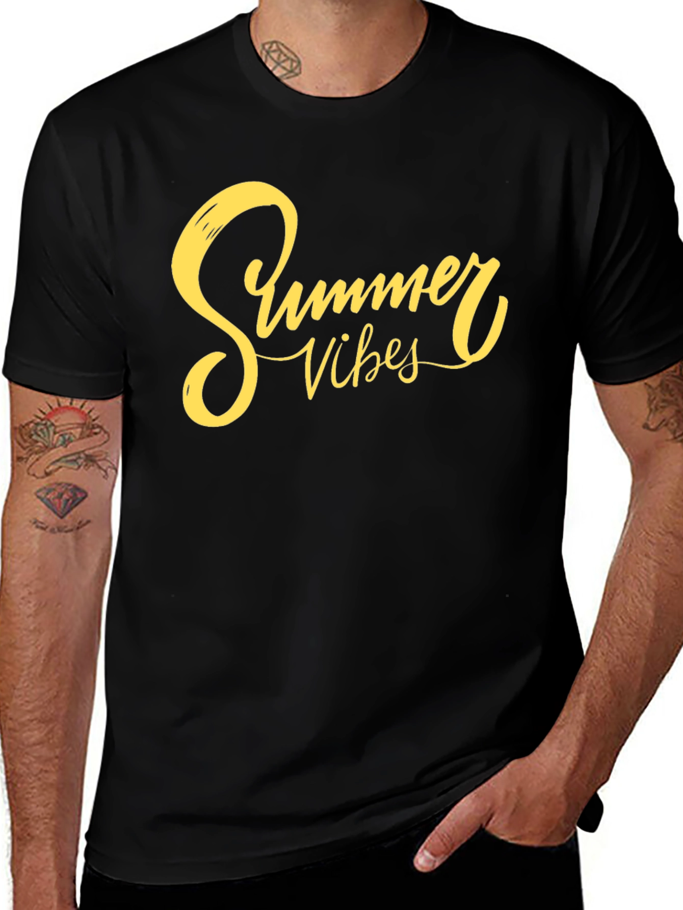 Variant 30 of Summer Vibes Black T-Shirt