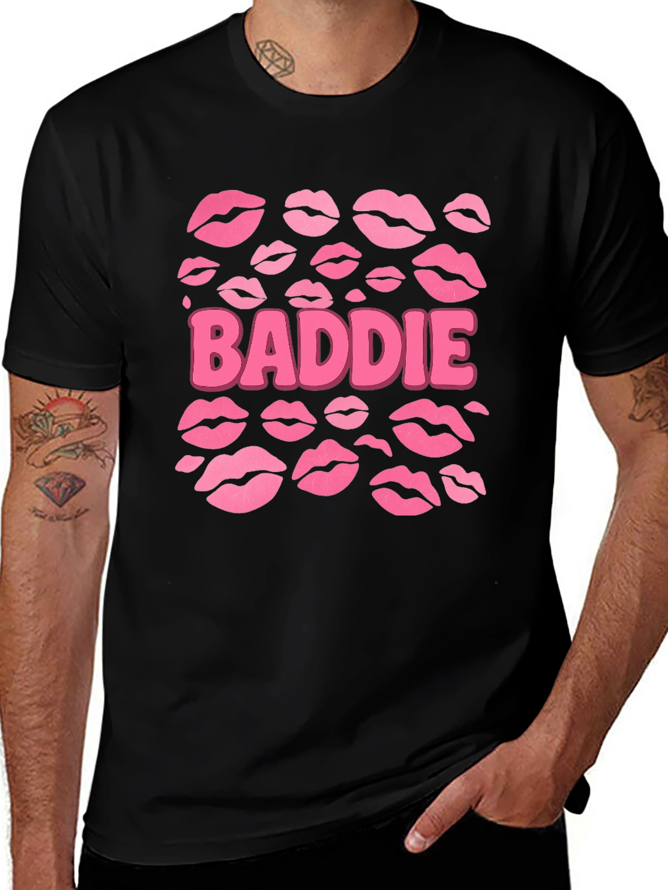 Variant 7 of Baddie Lips Graphic Tee - Trendy Women's Fashion