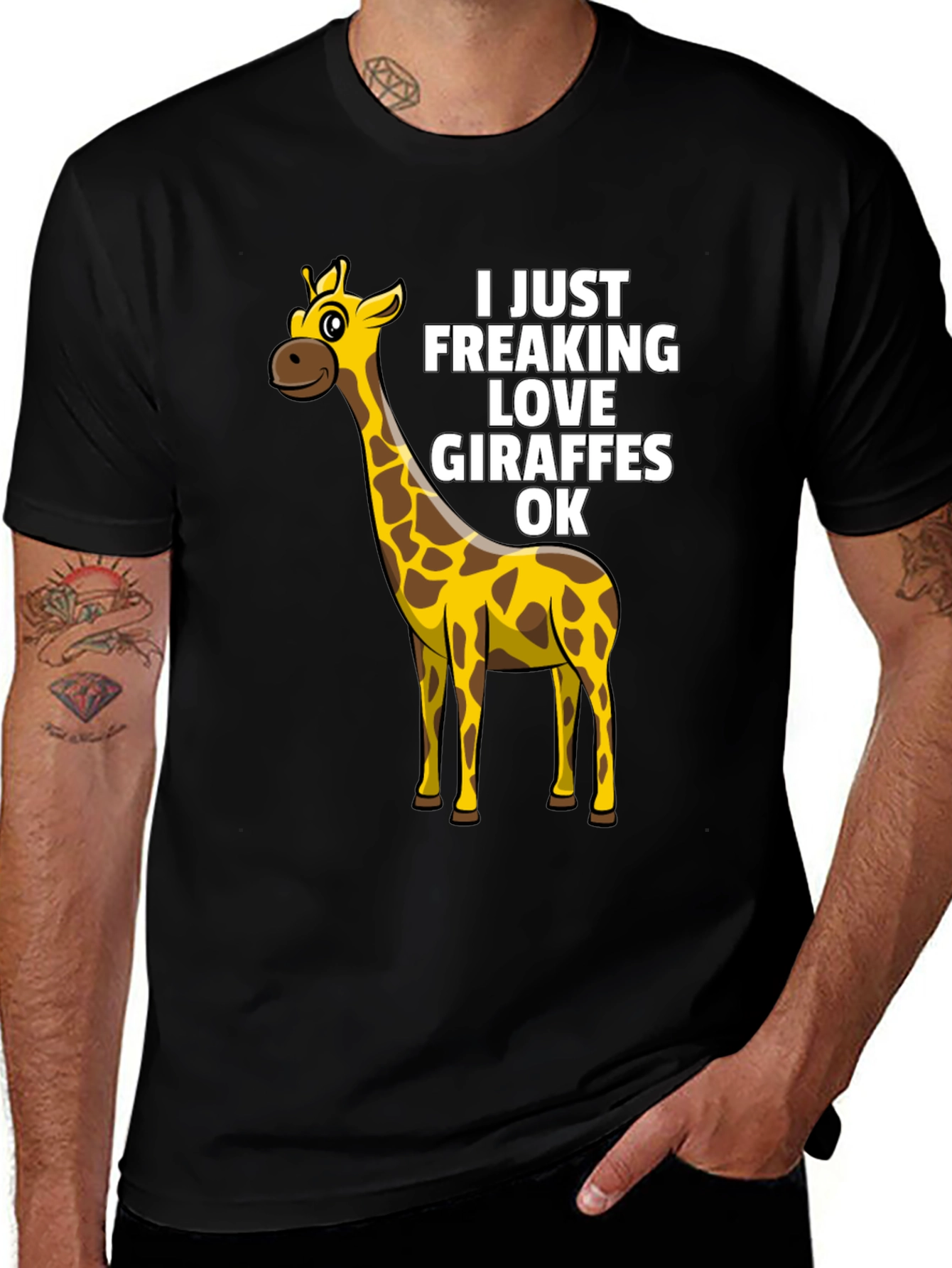 Variant 16 of Giraffe Lover T-Shirt - Funny Graphic Tee