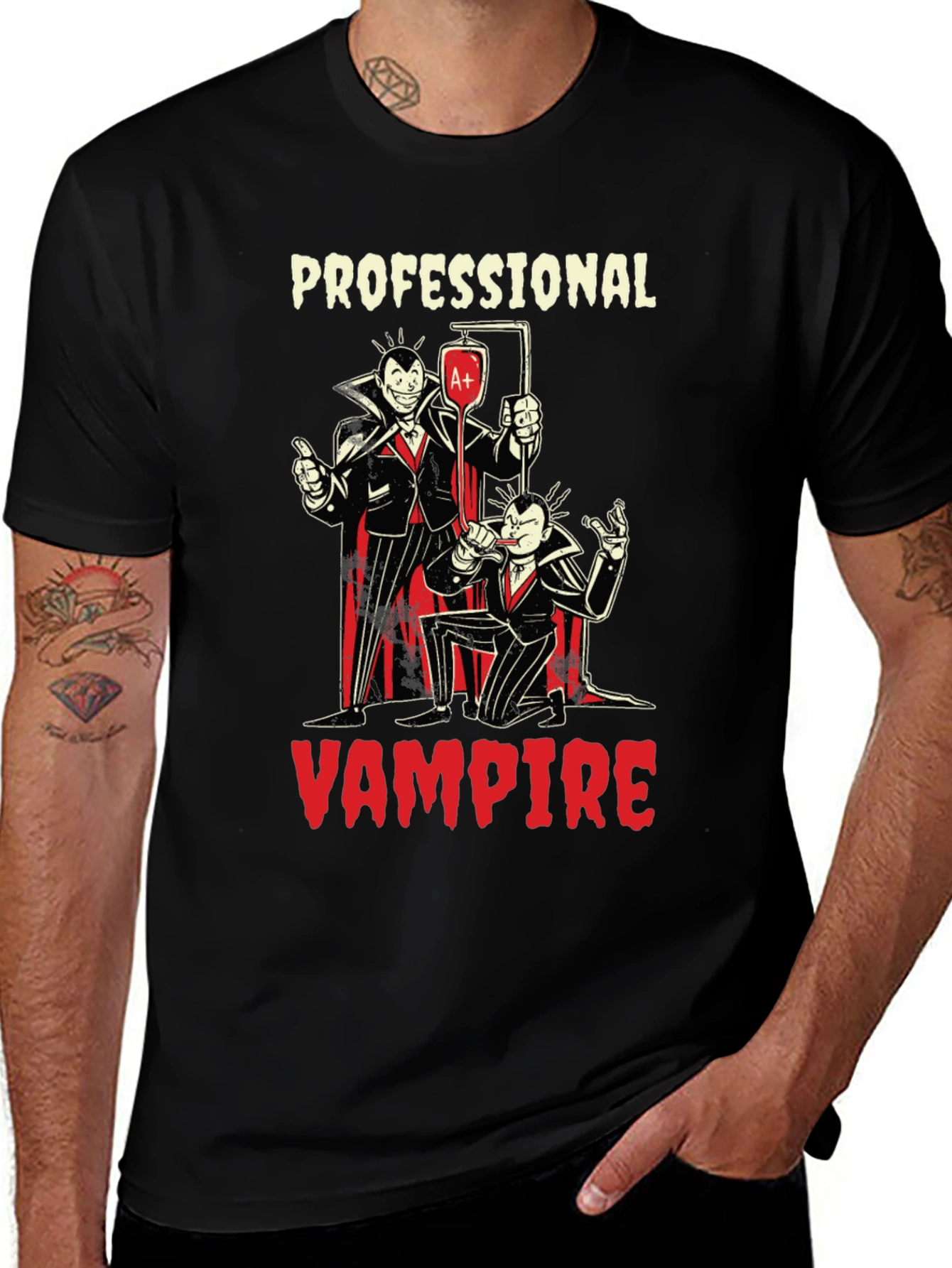 Variant 15 of Professional Vampire Graphic T-Shirt - Novelty Tee