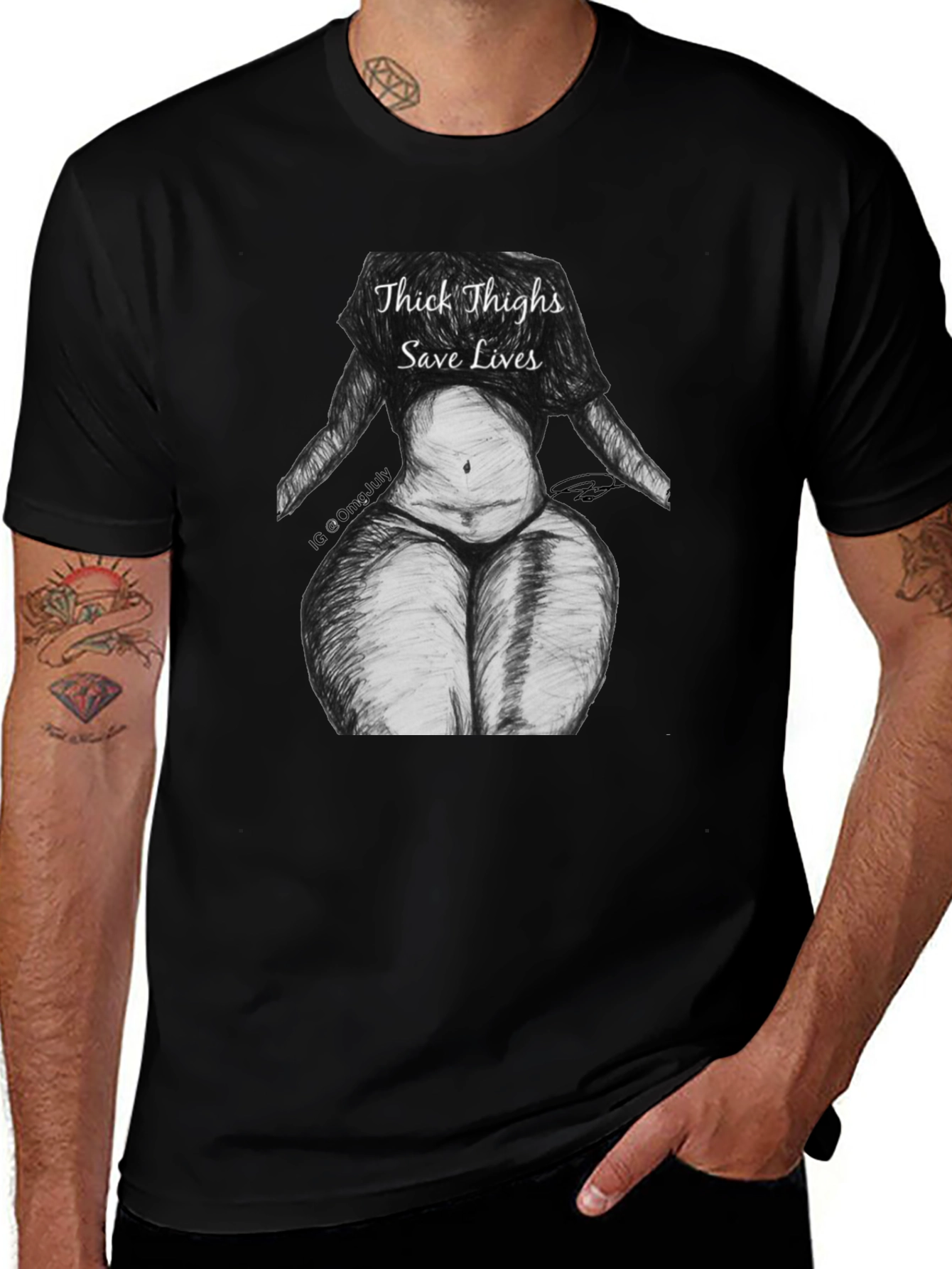 Variant 27 of Thick Thighs Save Lives Graphic T-Shirt