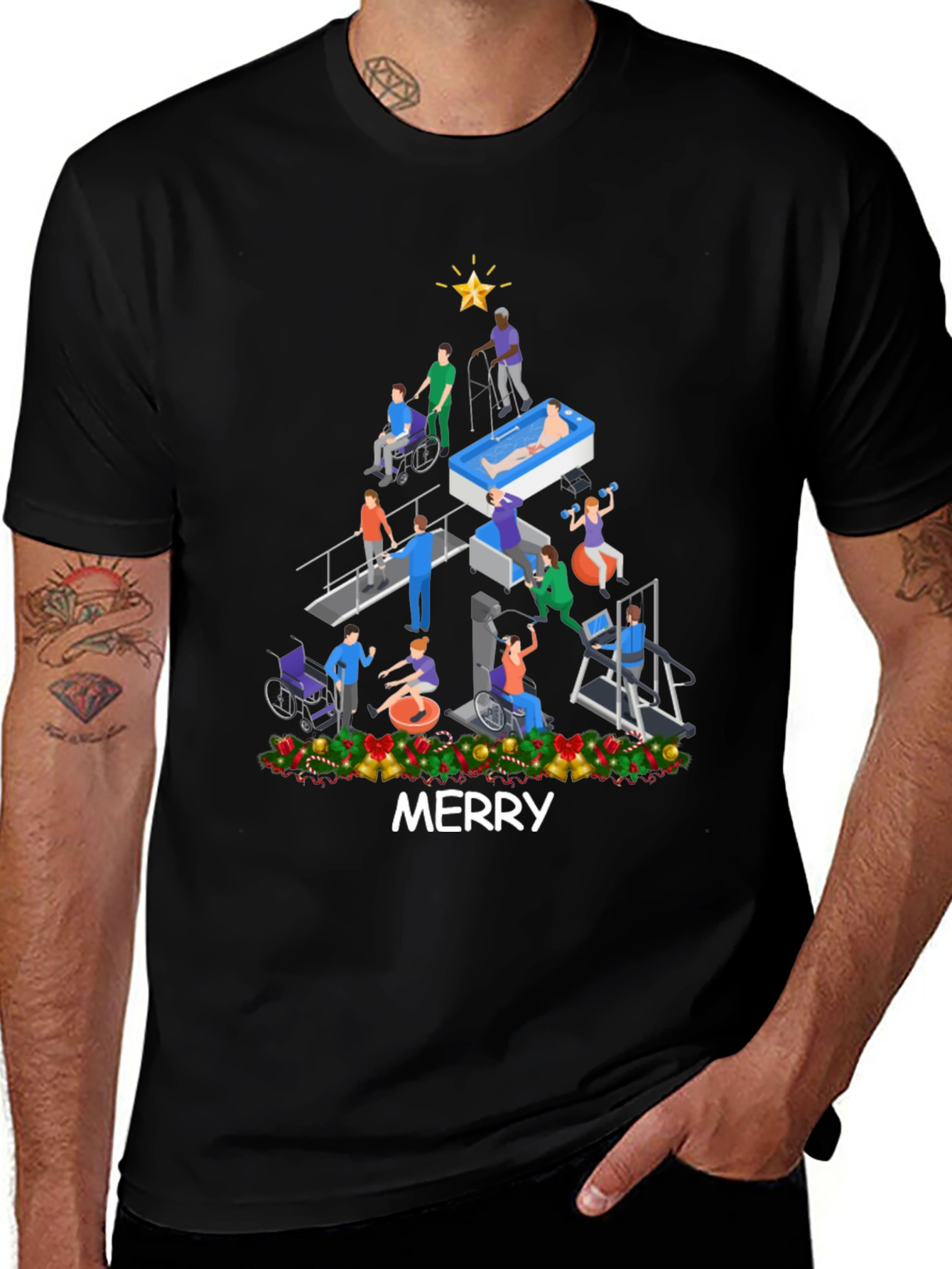 Merry Therapy Christmas T-Shirt