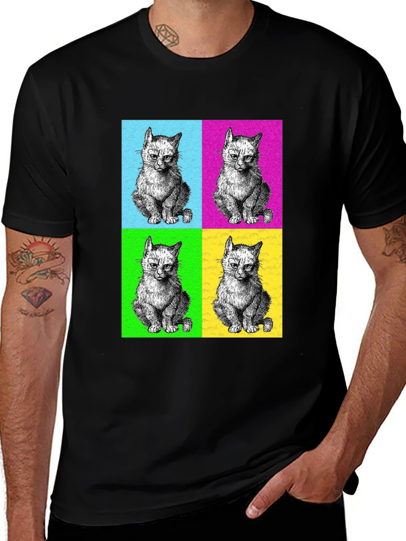Variant 20 of Pop Art Kitten T-Shirt - Cool Graphic Tee