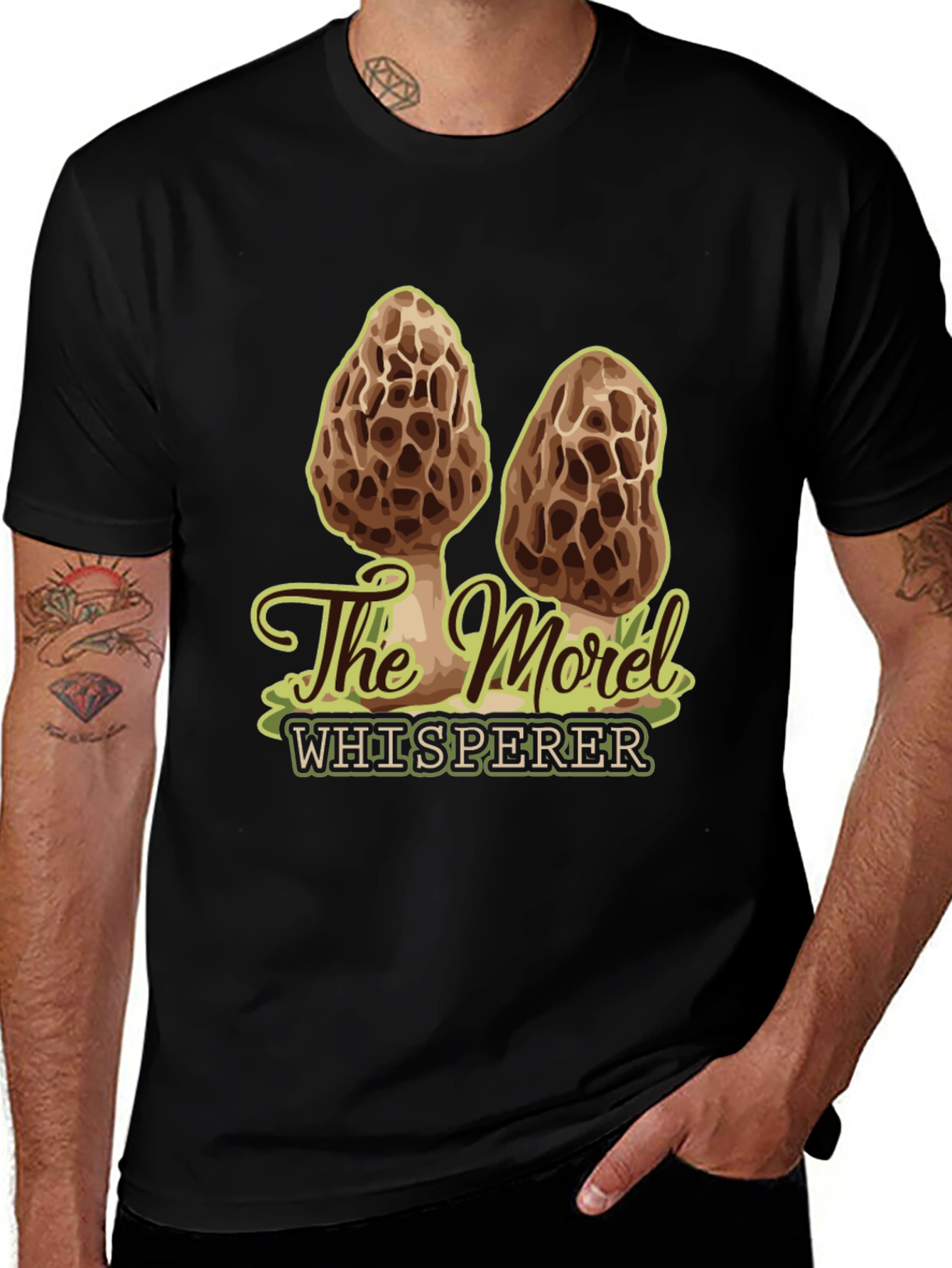 Variant 8 of Morel Whisperer T-Shirt - Mushroom Hunting Tee