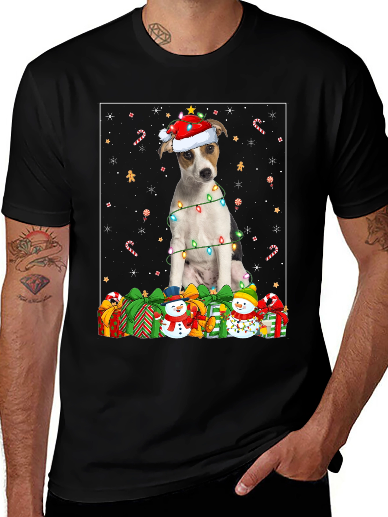Variant 13 of Festive Dog Christmas T-Shirt