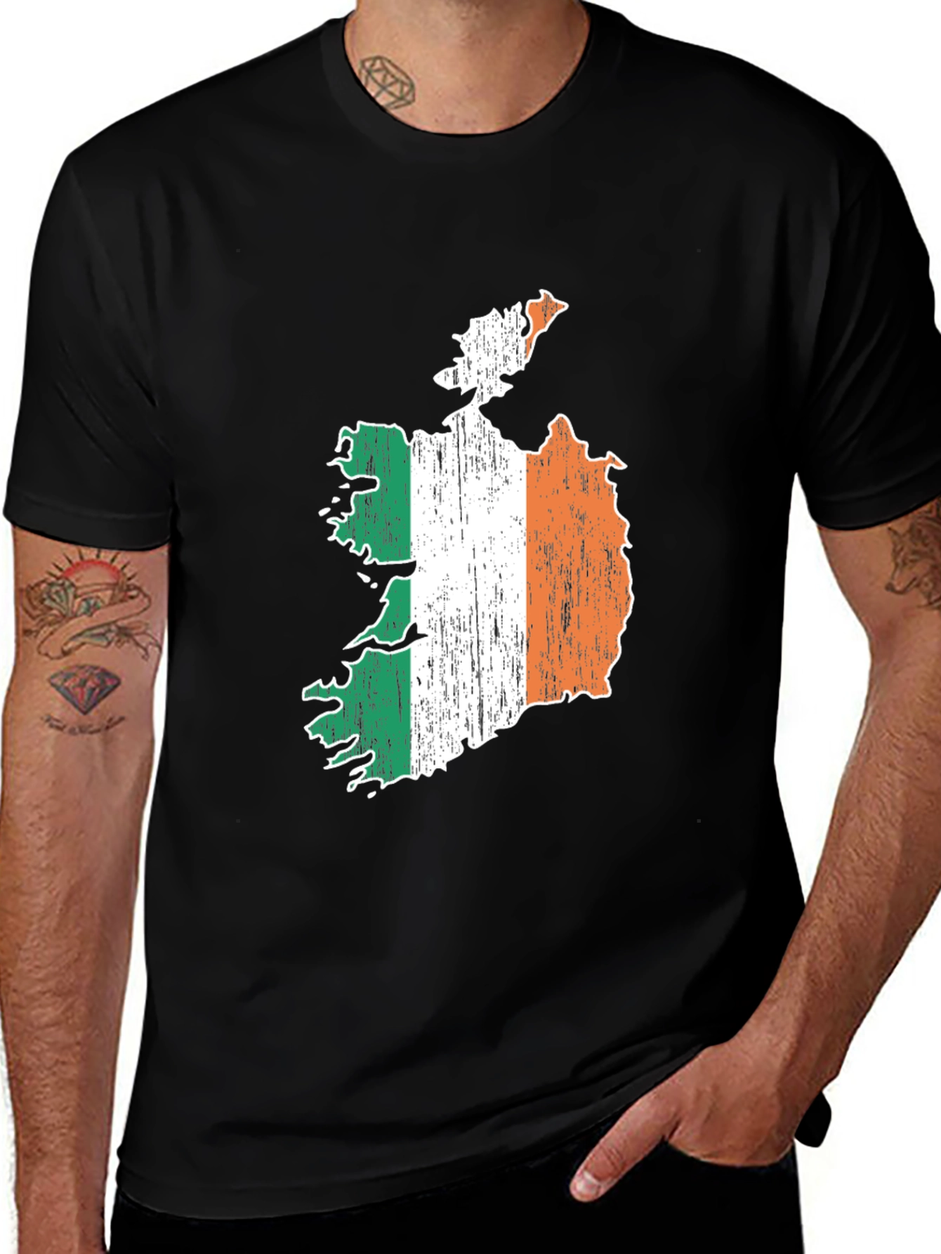 Ireland Map Flag Graphic T-Shirt