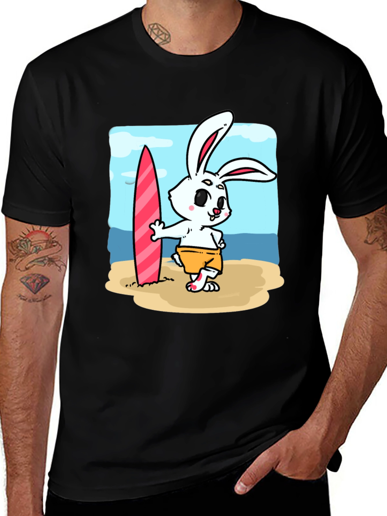 Variant 21 of Surfer Bunny T-Shirt
