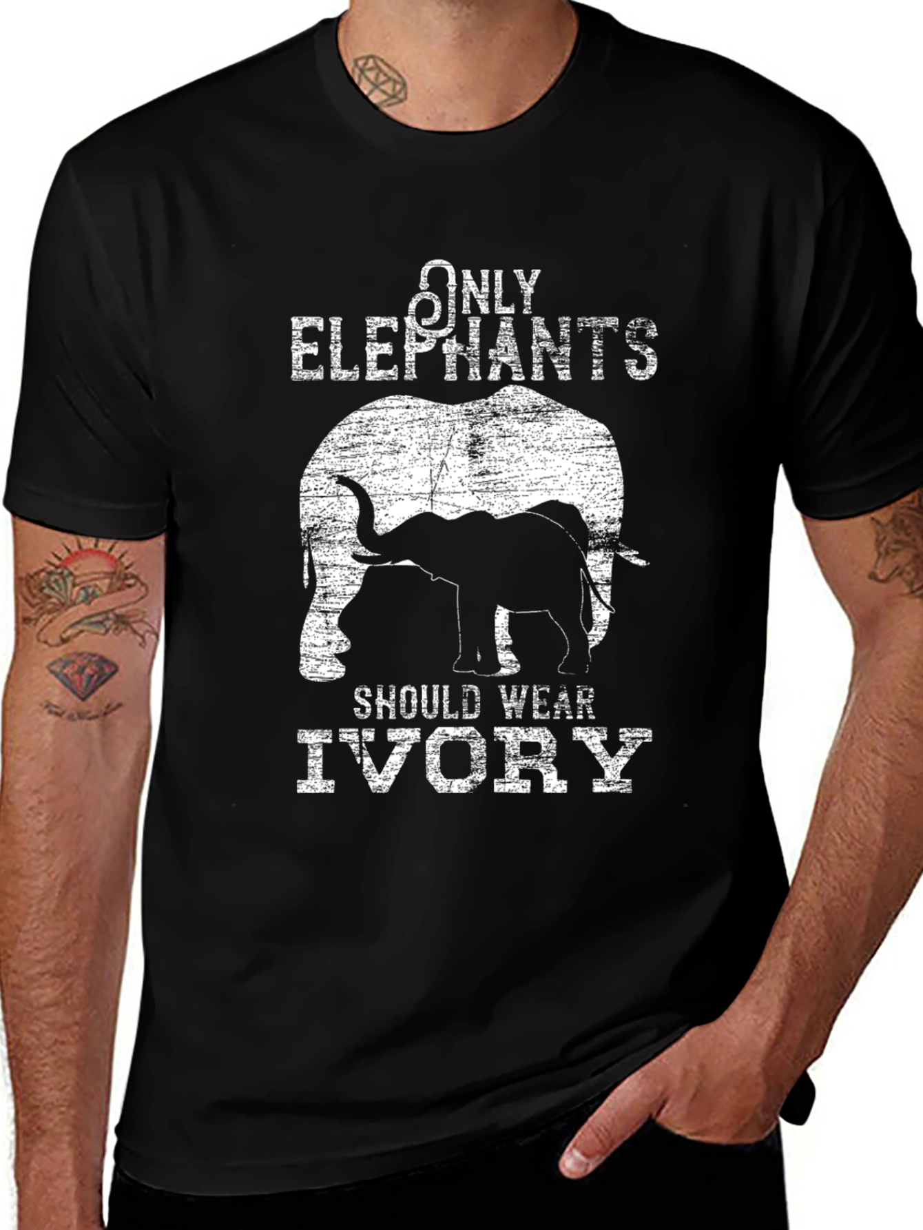 Variant 16 of Only Elephants Should Wear Ivory T-Shirt