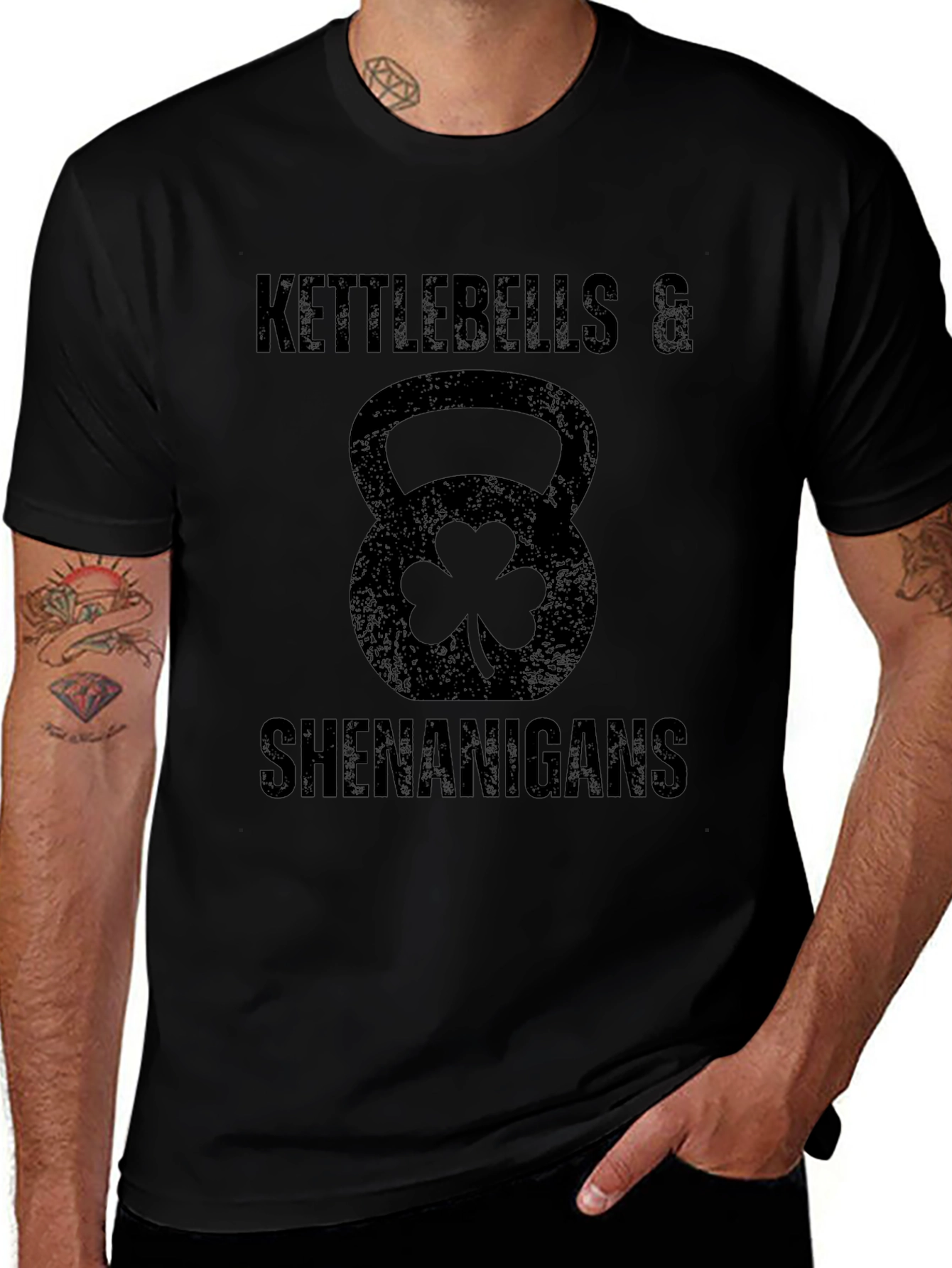 Variant 8 of Kettlebells & Shenanigans Black T-Shirt