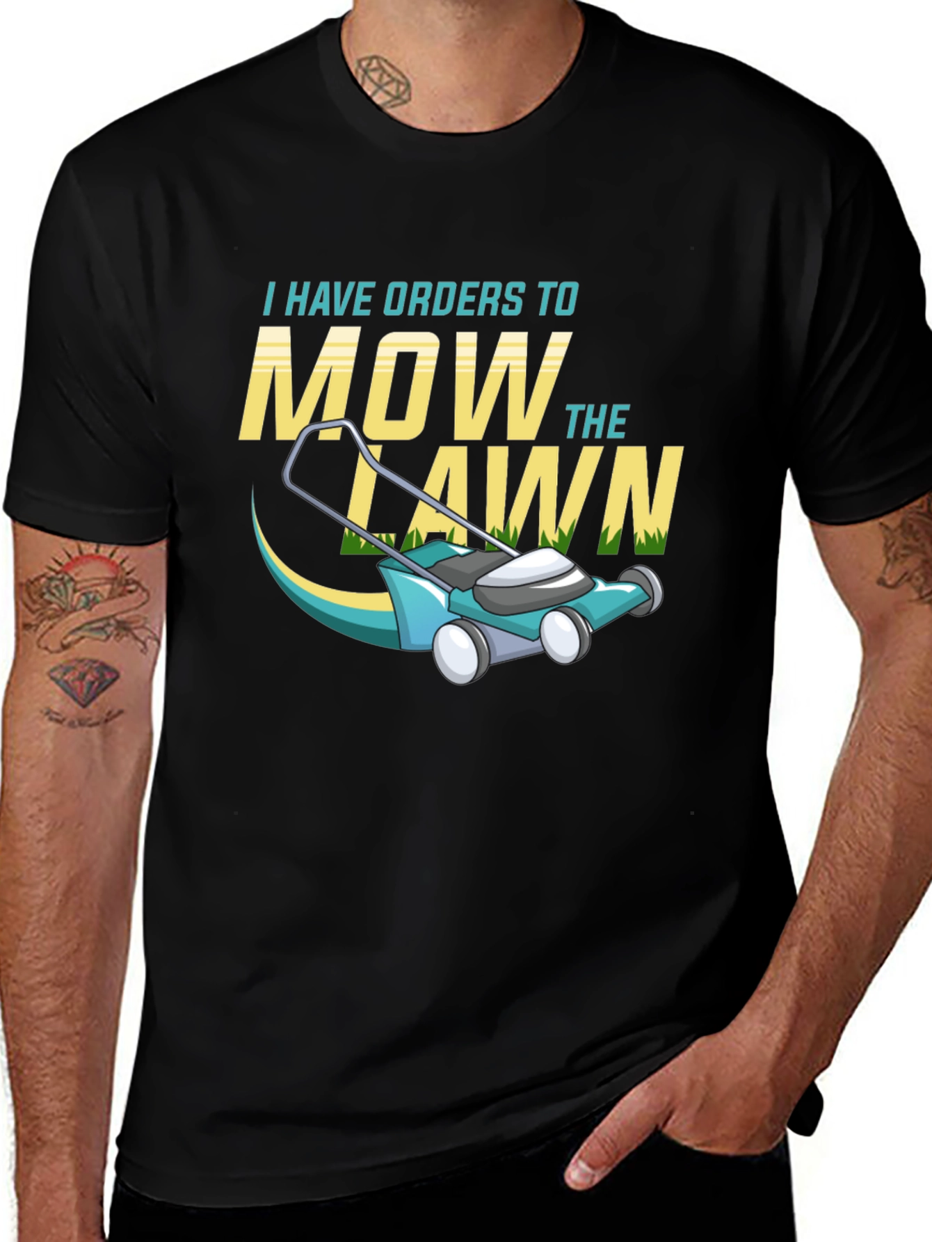 Variant 6 of Mow the Lawn T-Shirt - Funny Yard Work Tee