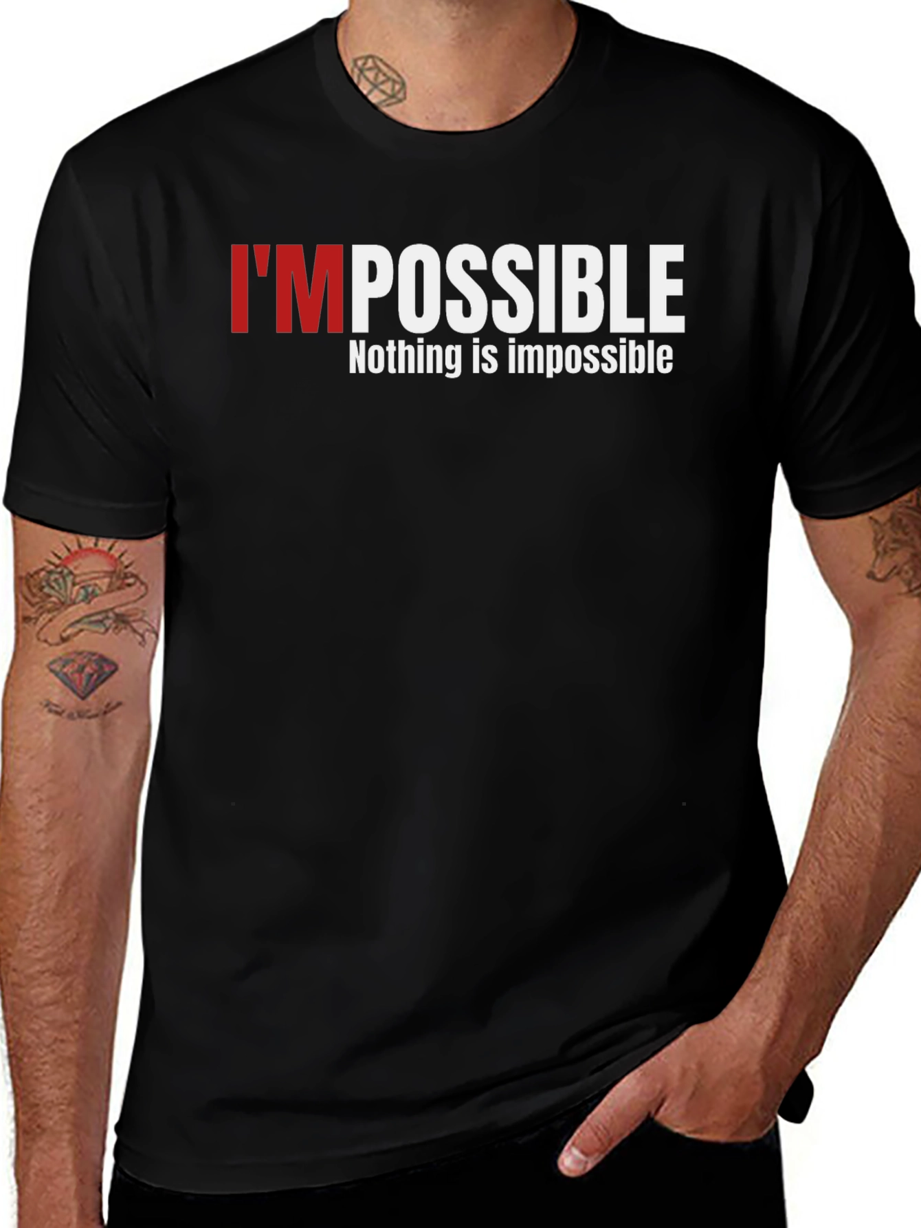 Variant 18 of Impossible Graphic Print T-Shirt - Motivation