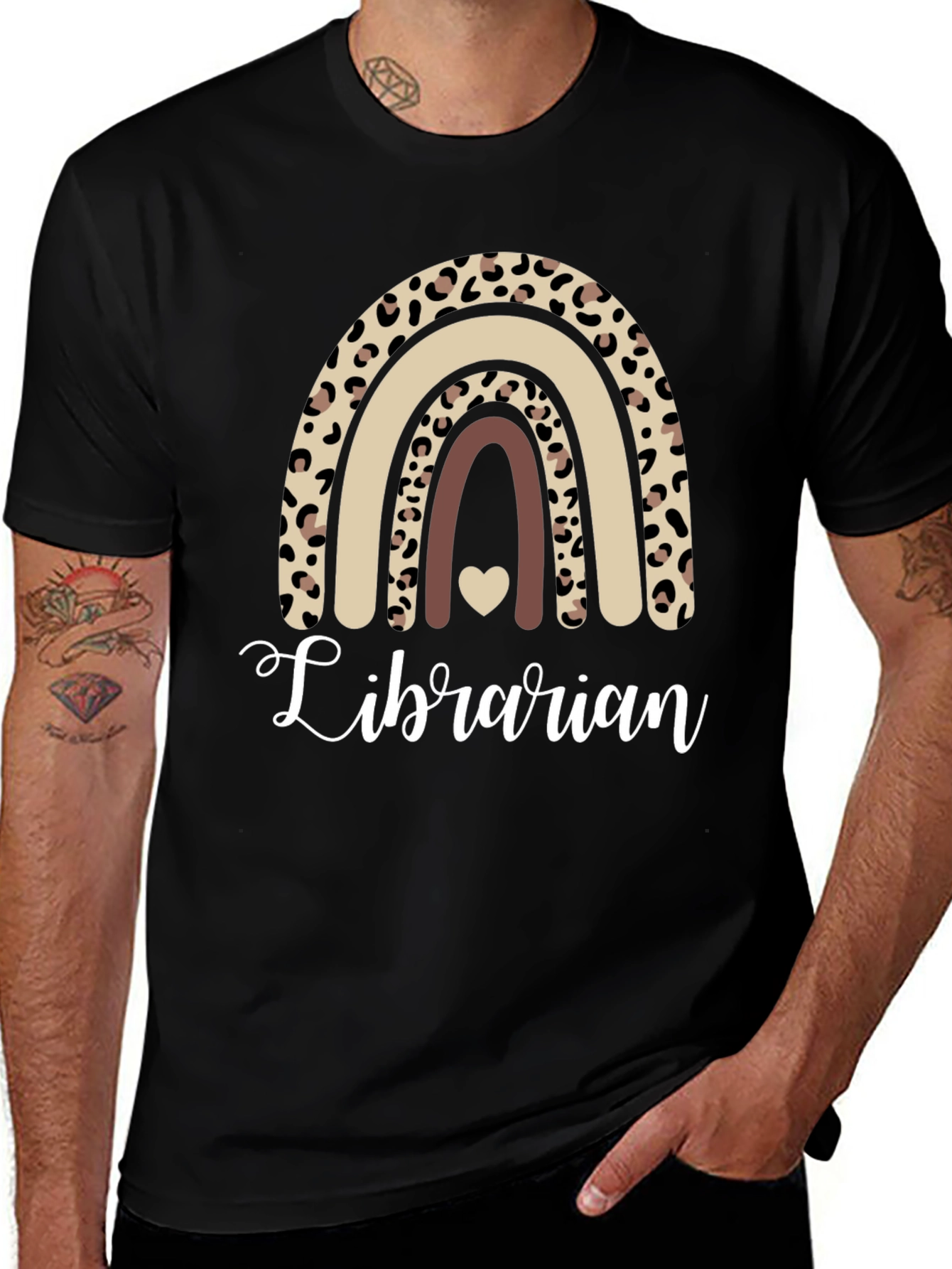 Variant 30 of Librarian Leopard Rainbow T-Shirt
