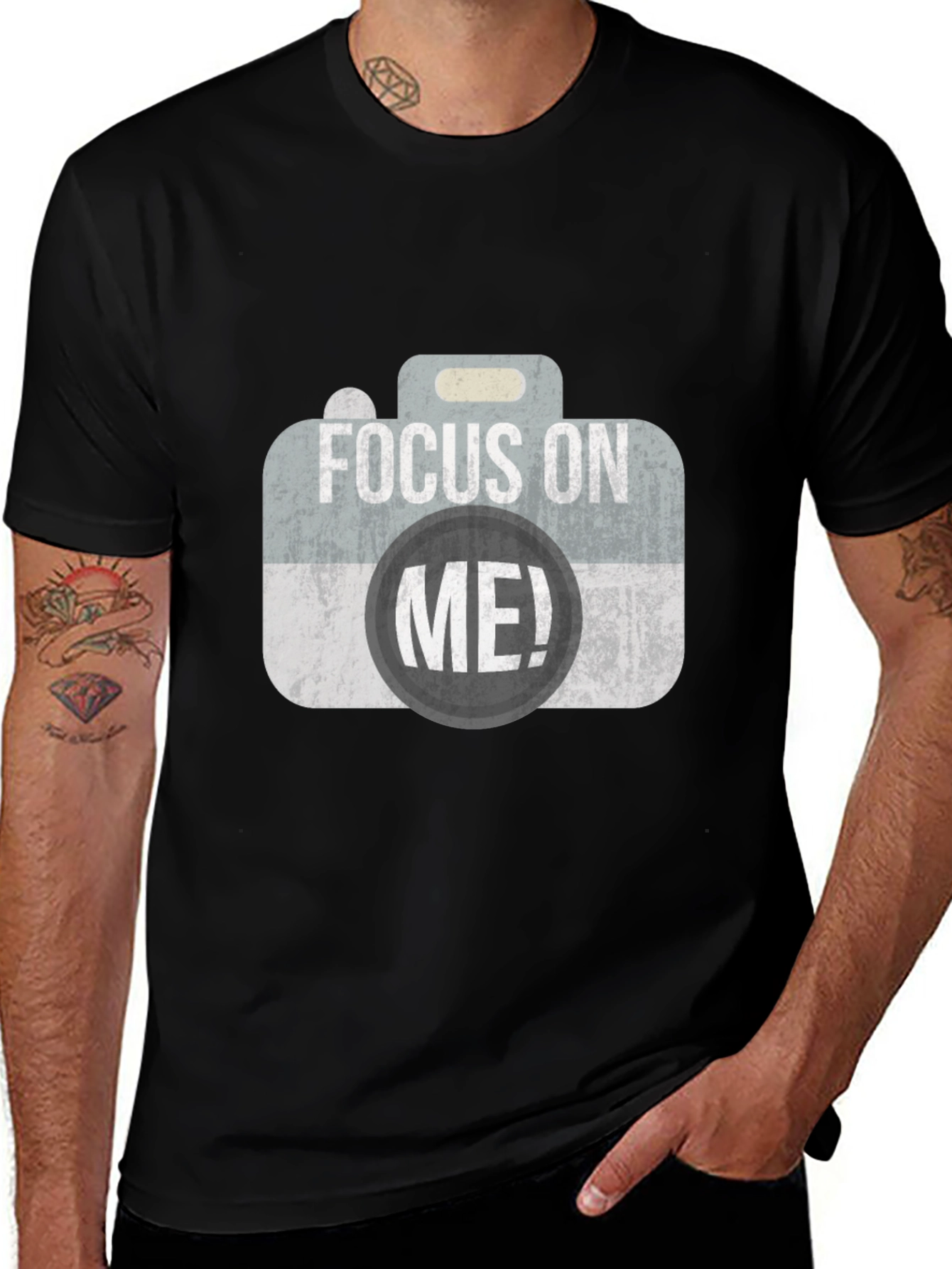 Variant 13 of Focus On Me! Graphic T-Shirt - Black