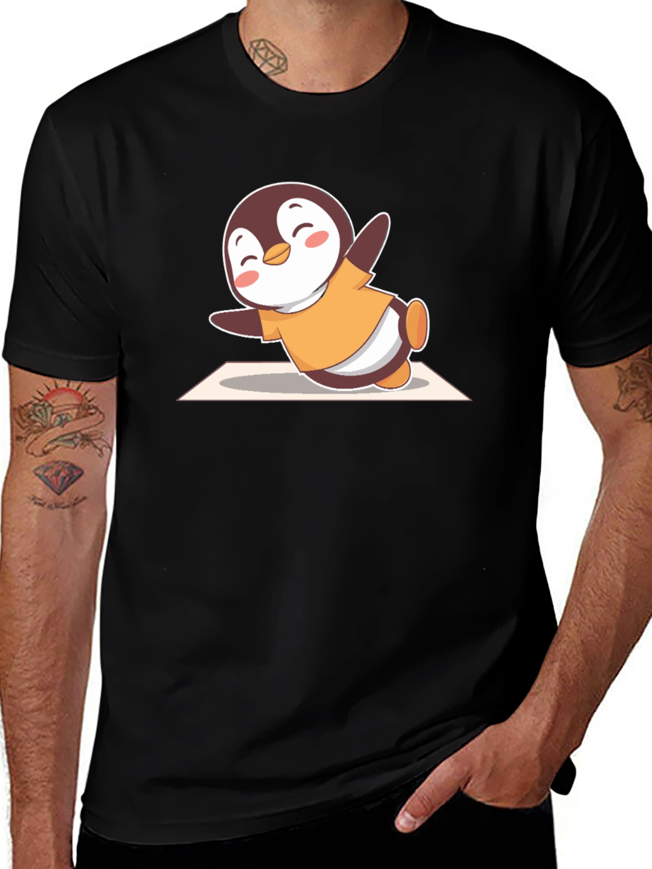 Variant 18 of Cute Penguin Yoga T-Shirt