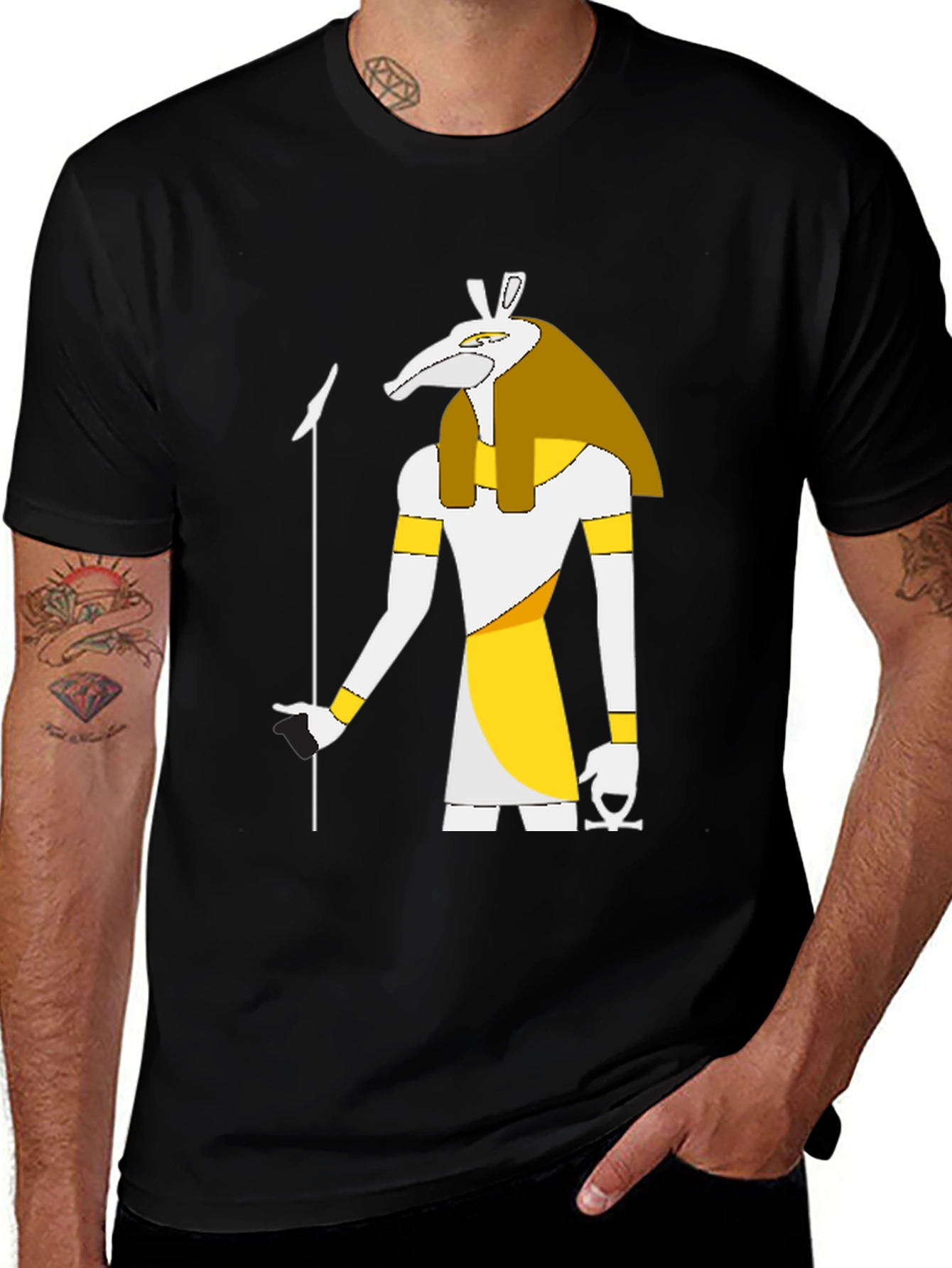 Anubis Graphic T-Shirt - Egyptian God Style