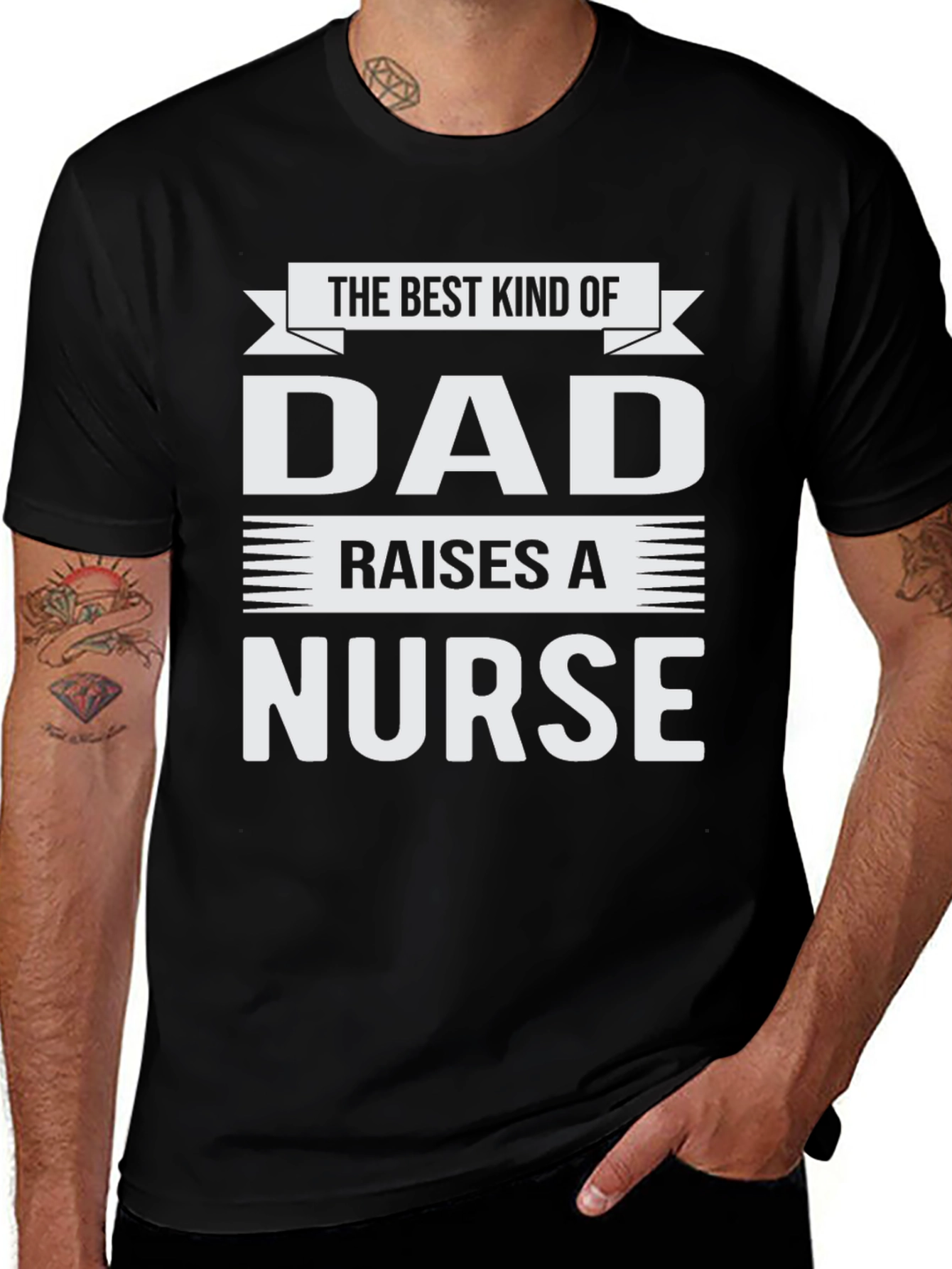 Variant 15 of Best Kind of Dad Raises a Nurse T-Shirt