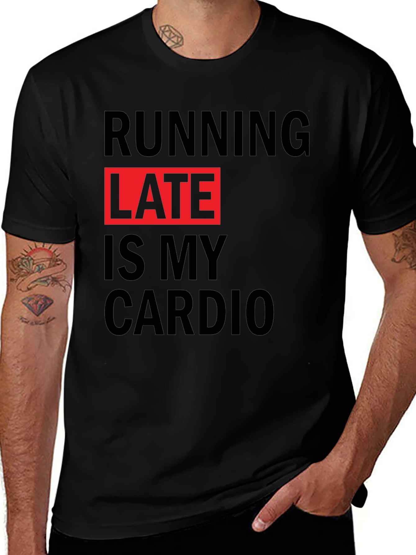 Variant 12 of Running Late is My Cardio Graphic Tee
