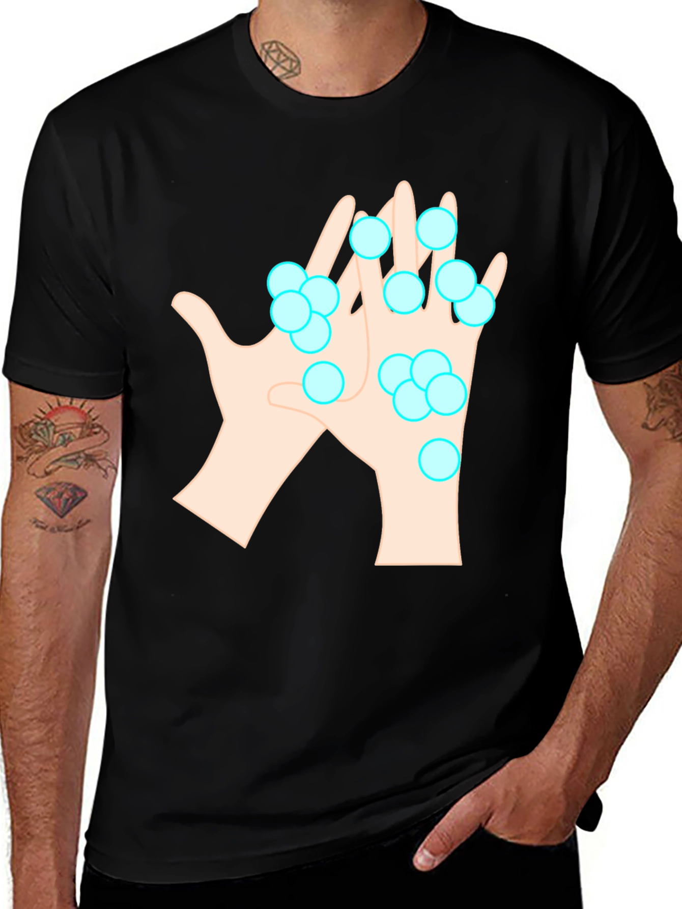 Variant 12 of Wash Your Hands Graphic T-Shirt