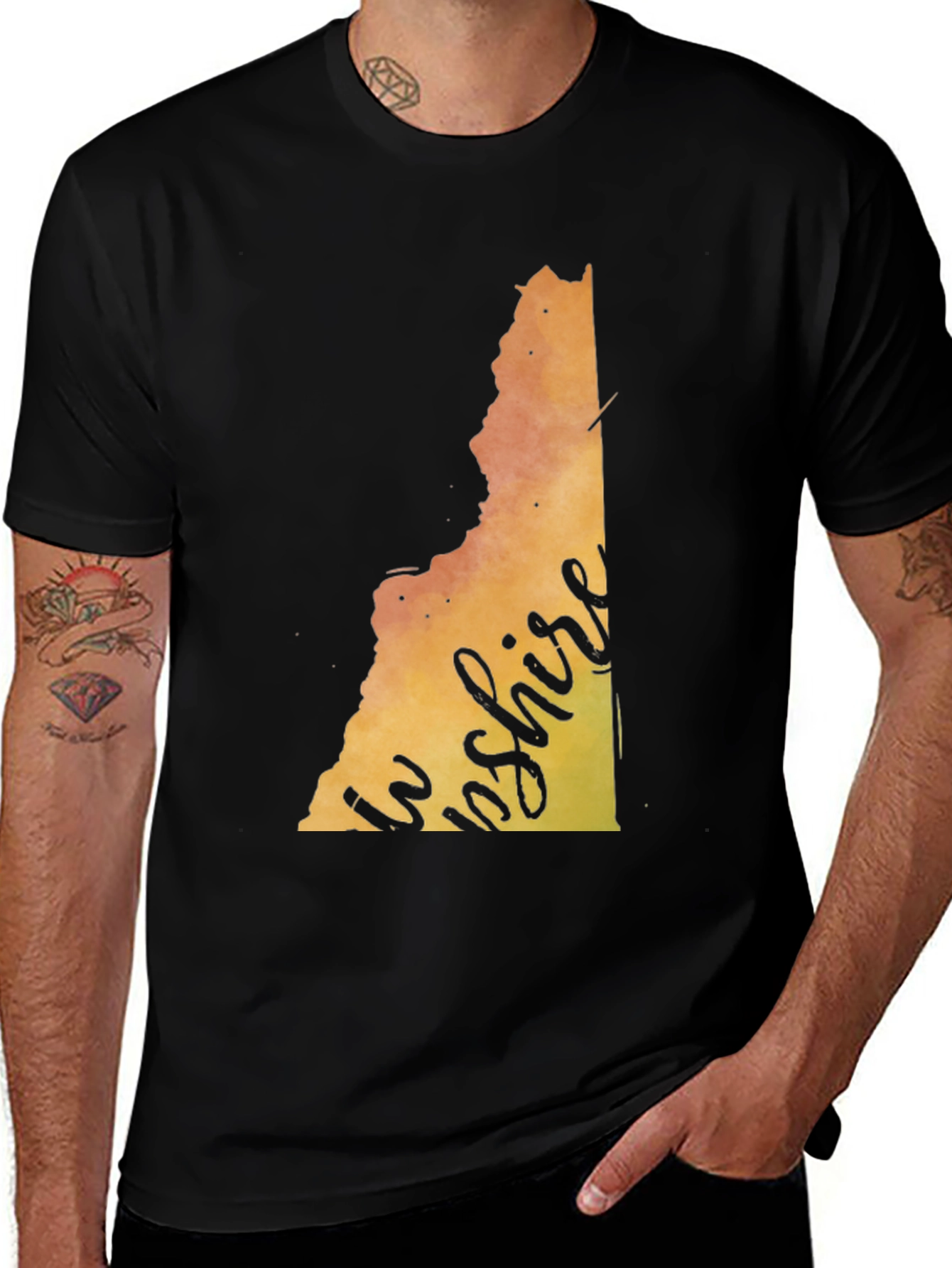 New Hampshire Graphic Tee - Black