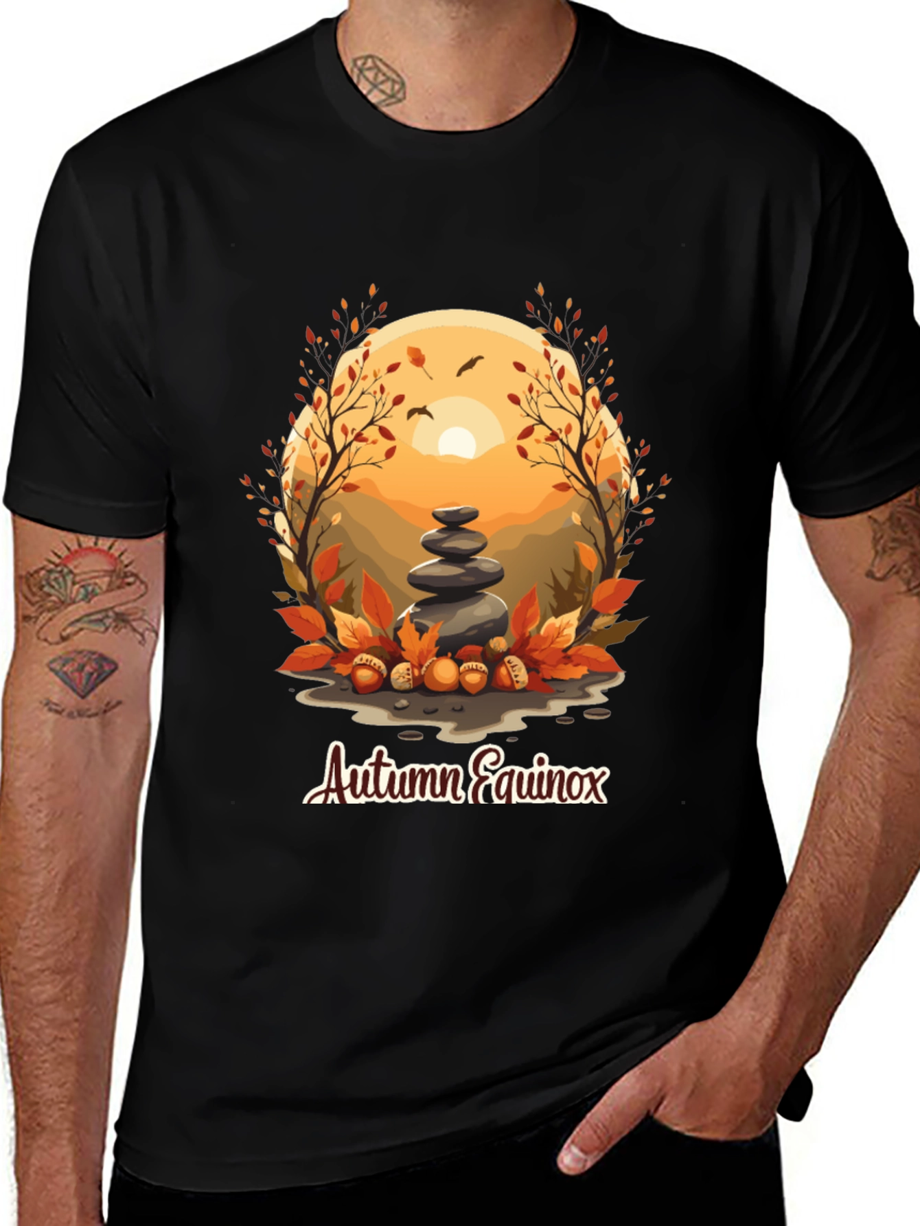 Variant 19 of Autumn Equinox T-Shirt - Nature Inspired Design