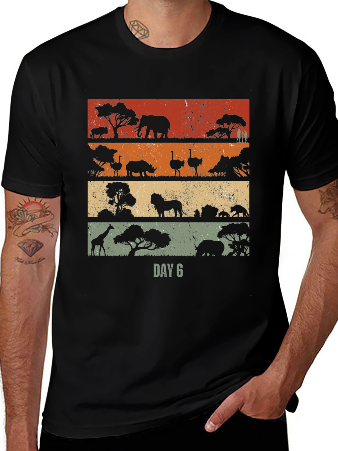 Variant 15 of Retro Safari T-Shirt - Day 6 Africa Adventure