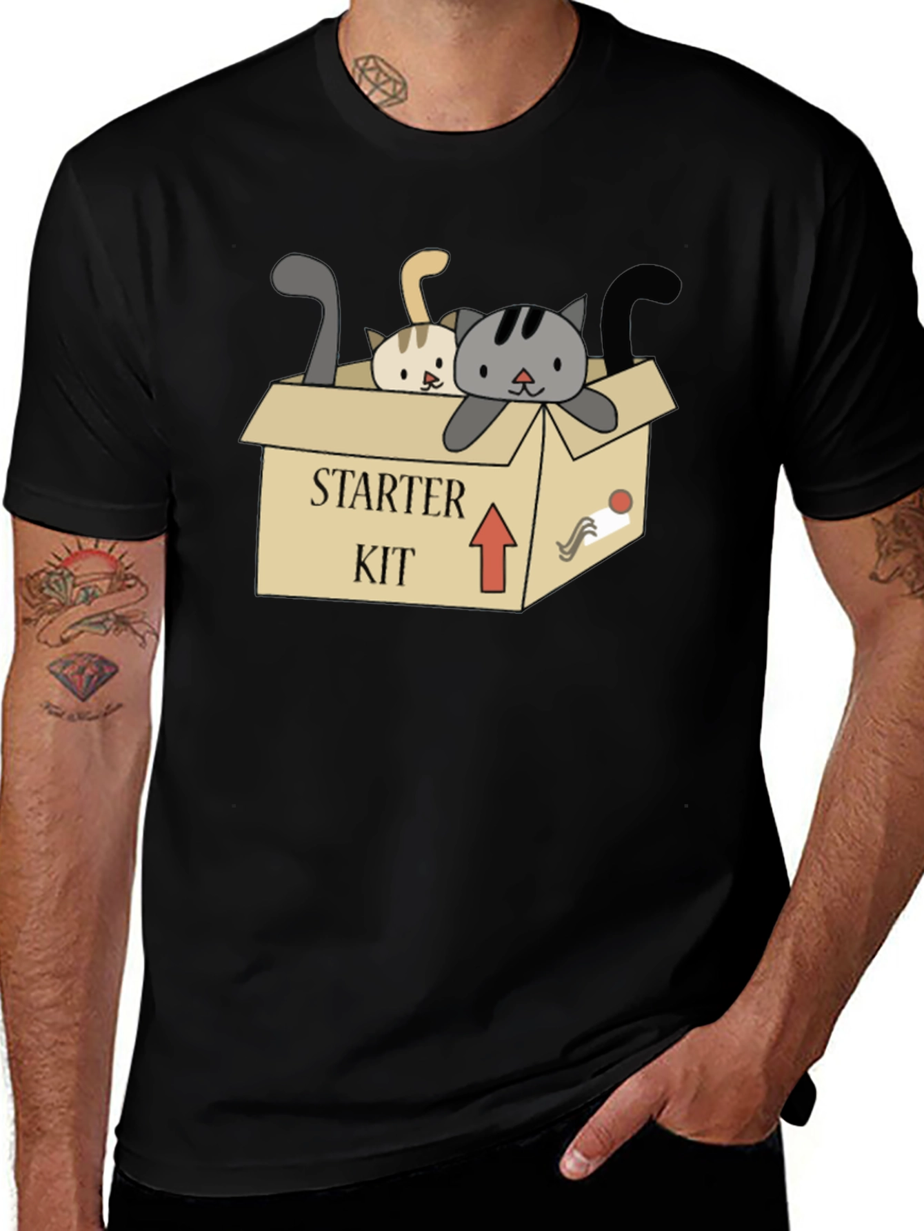 Variant 12 of Starter Kit Cats T-Shirt: Adorable Cat Lover Tee