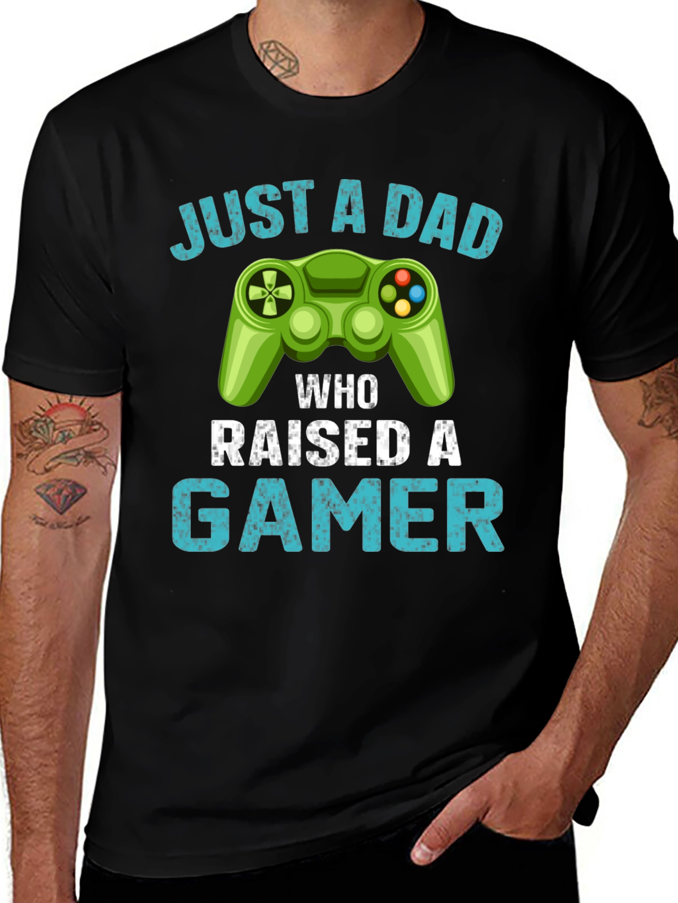 Variant 11 of Gamer Dad T-Shirt - "Just A Dad Who Raised A Gamer"