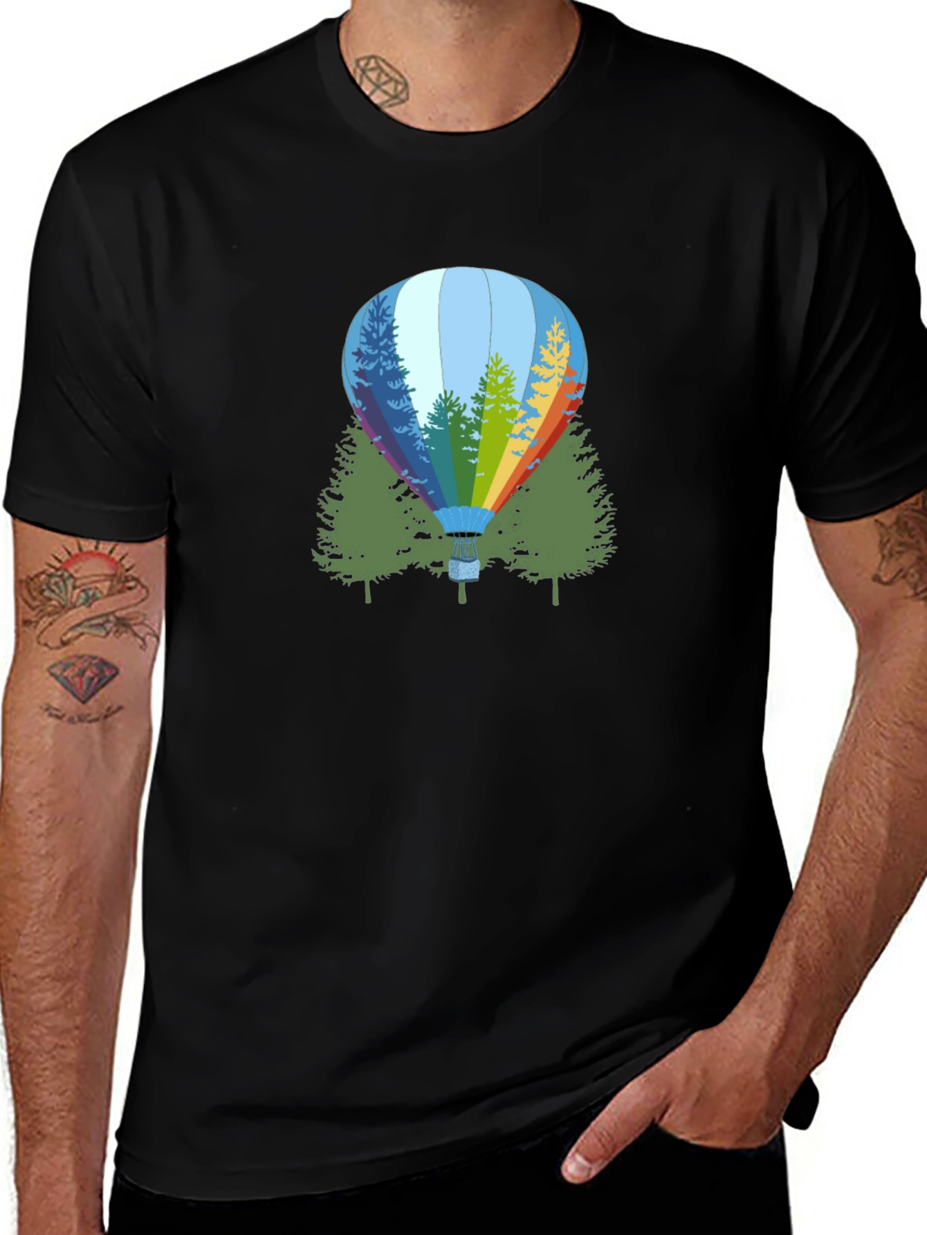 Variant 17 of Nature's Balloon Black Graphic Tee