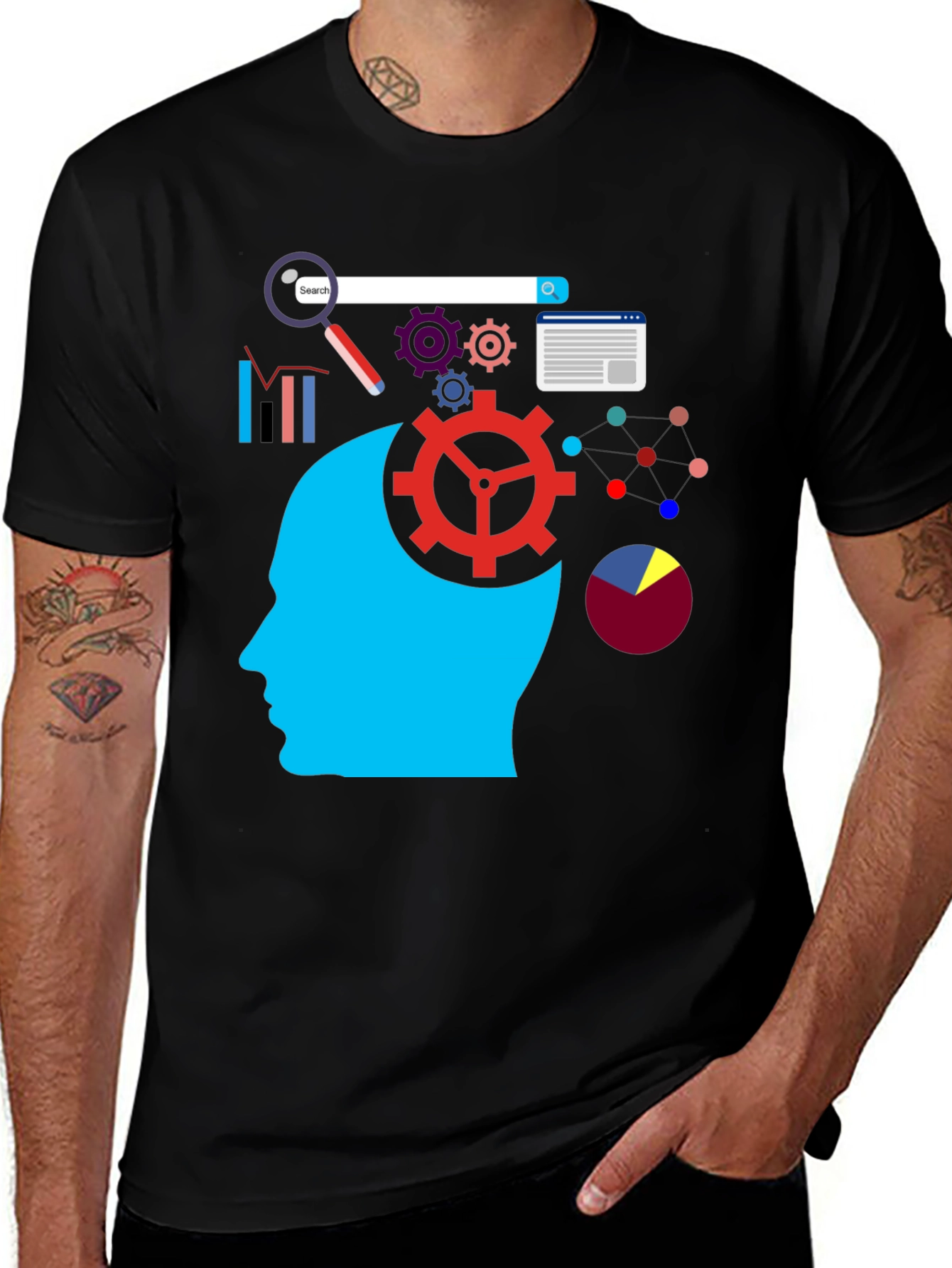 Variant 23 of Data Analytics Mind T-Shirt - Black