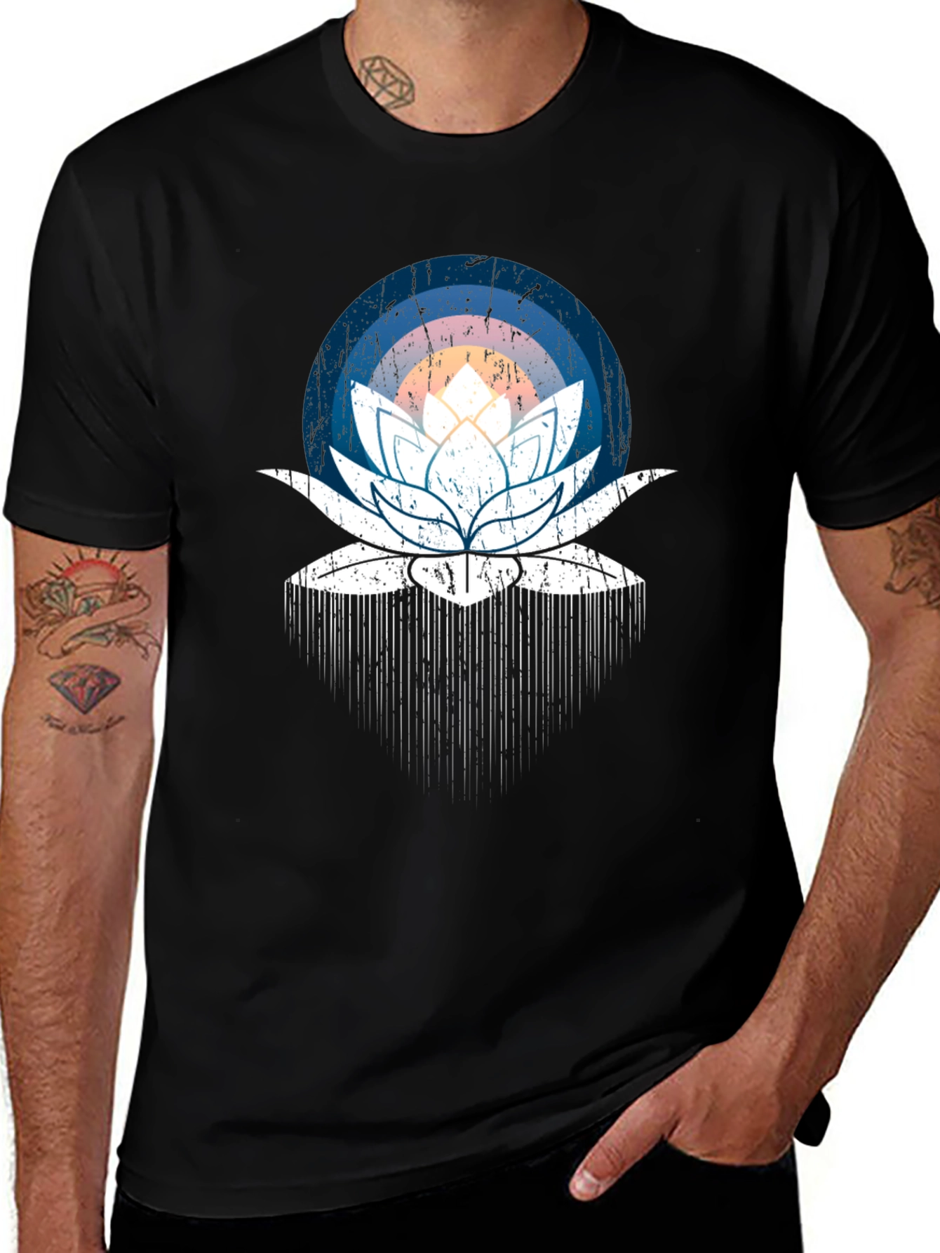 Variant 15 of Lotus Flower Graphic Tee - Zen Vibe