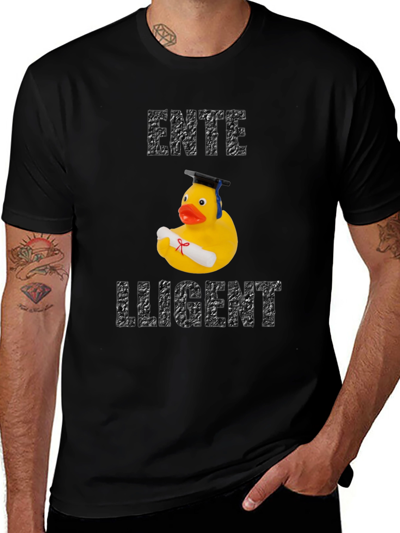 Variant 28 of Ente Lligent Rubber Duck Graduation T-Shirt