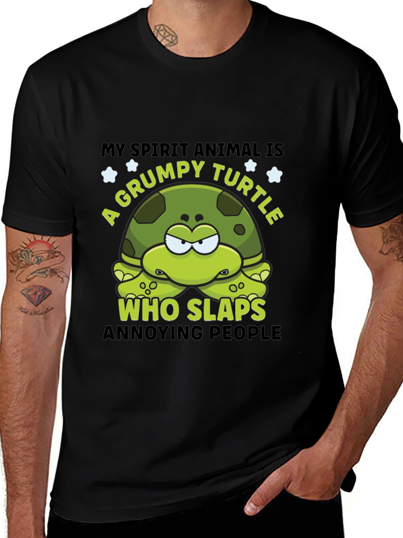 Variant 2 of Grumpy Turtle Spirit Animal T-Shirt