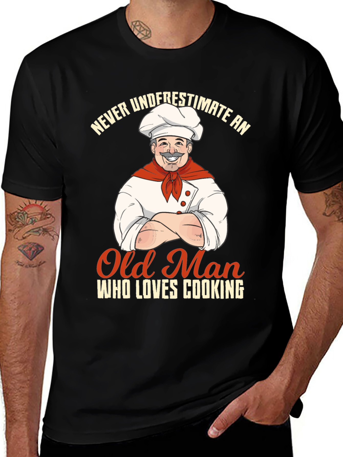 Variant 4 of Never Underestimate an Old Man Who Loves Cooking T-Shirt