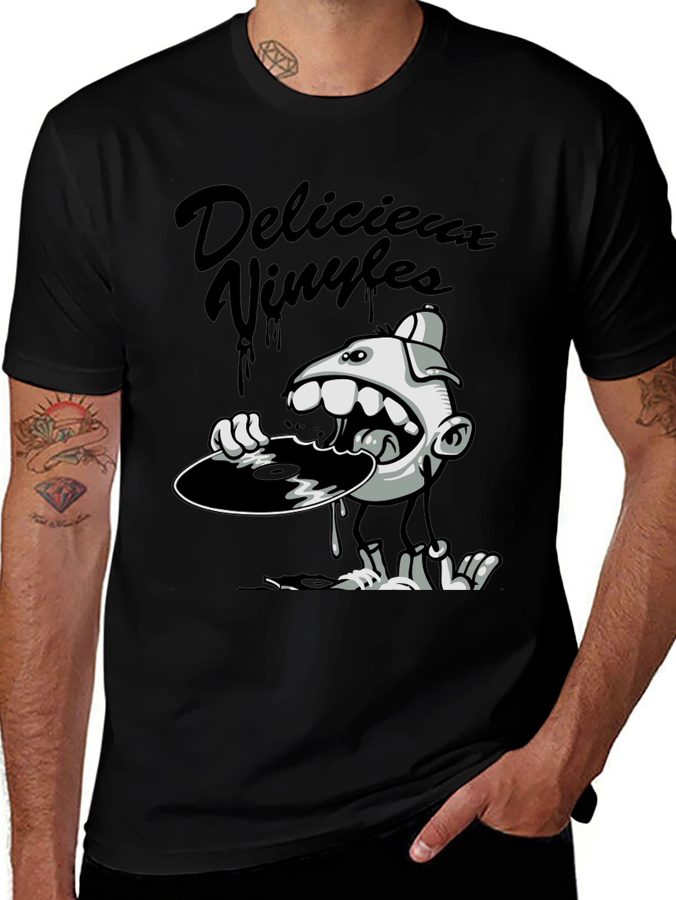 Variant 24 of Delicious Vinyls Graphic Black T-Shirt