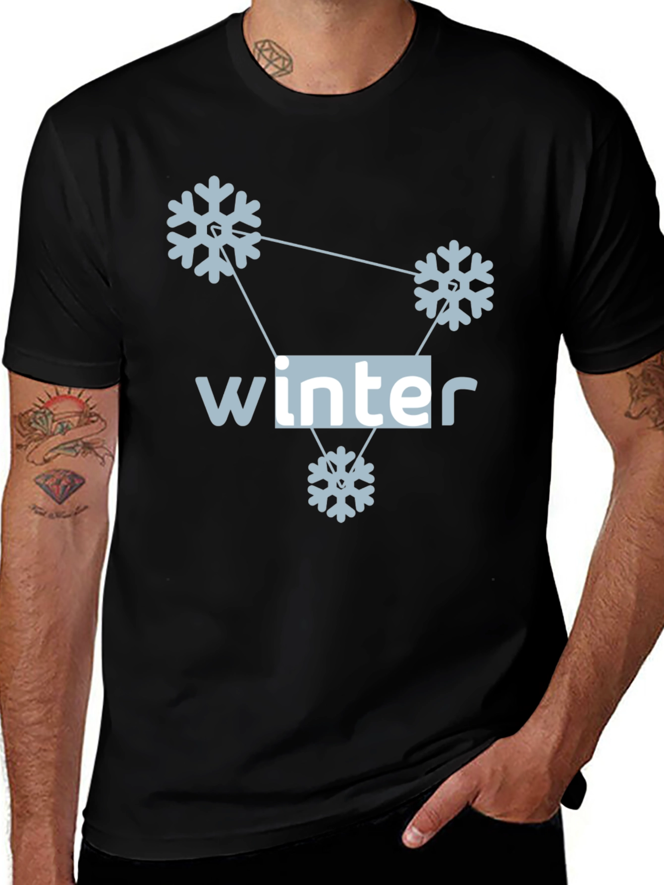 Variant 16 of Winter Snowflake Graphic Tee - Stylish Holiday Apparel