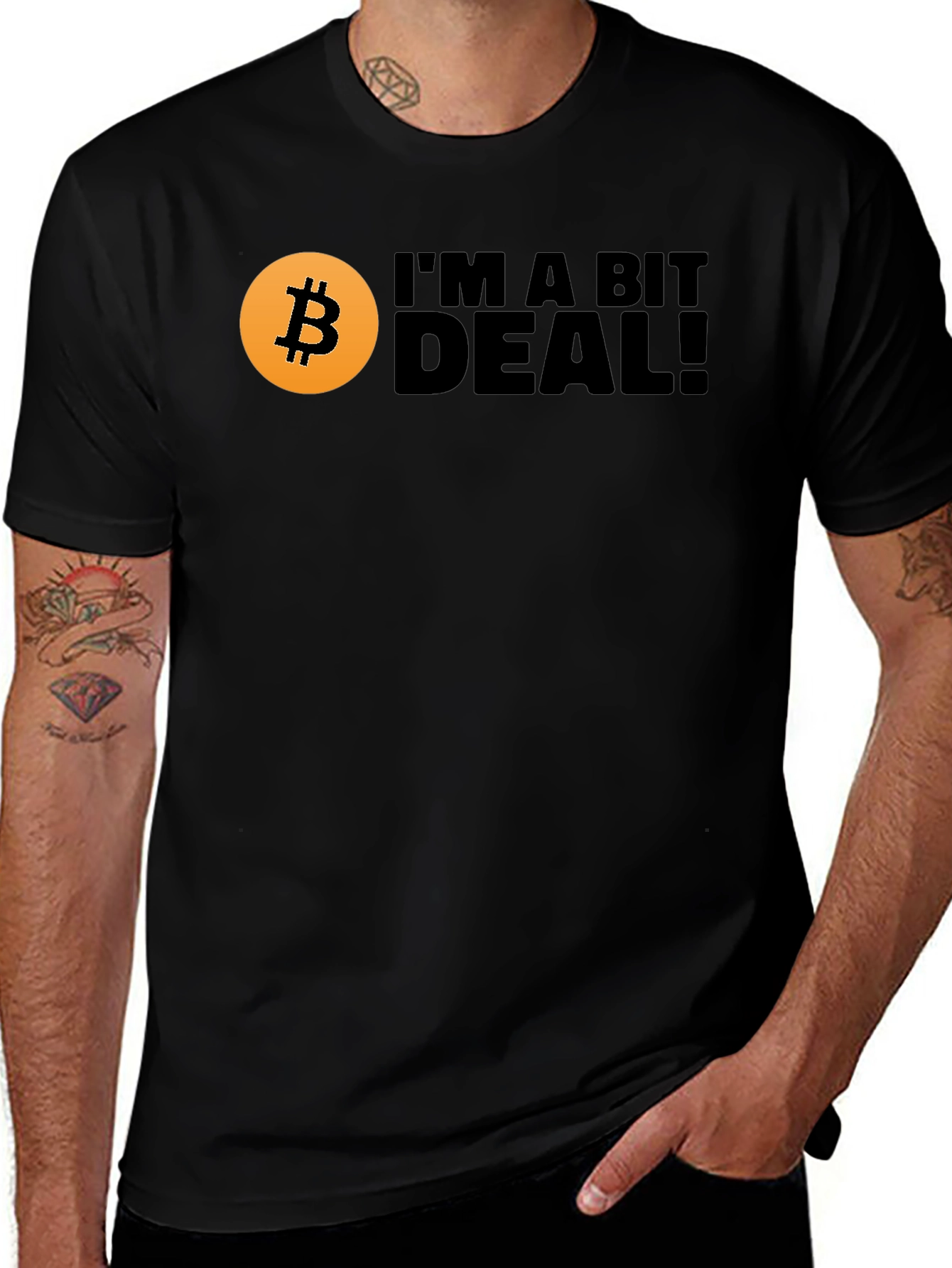 Variant 13 of Bitcoin I'm A Bit Deal! Men's Black T-Shirt