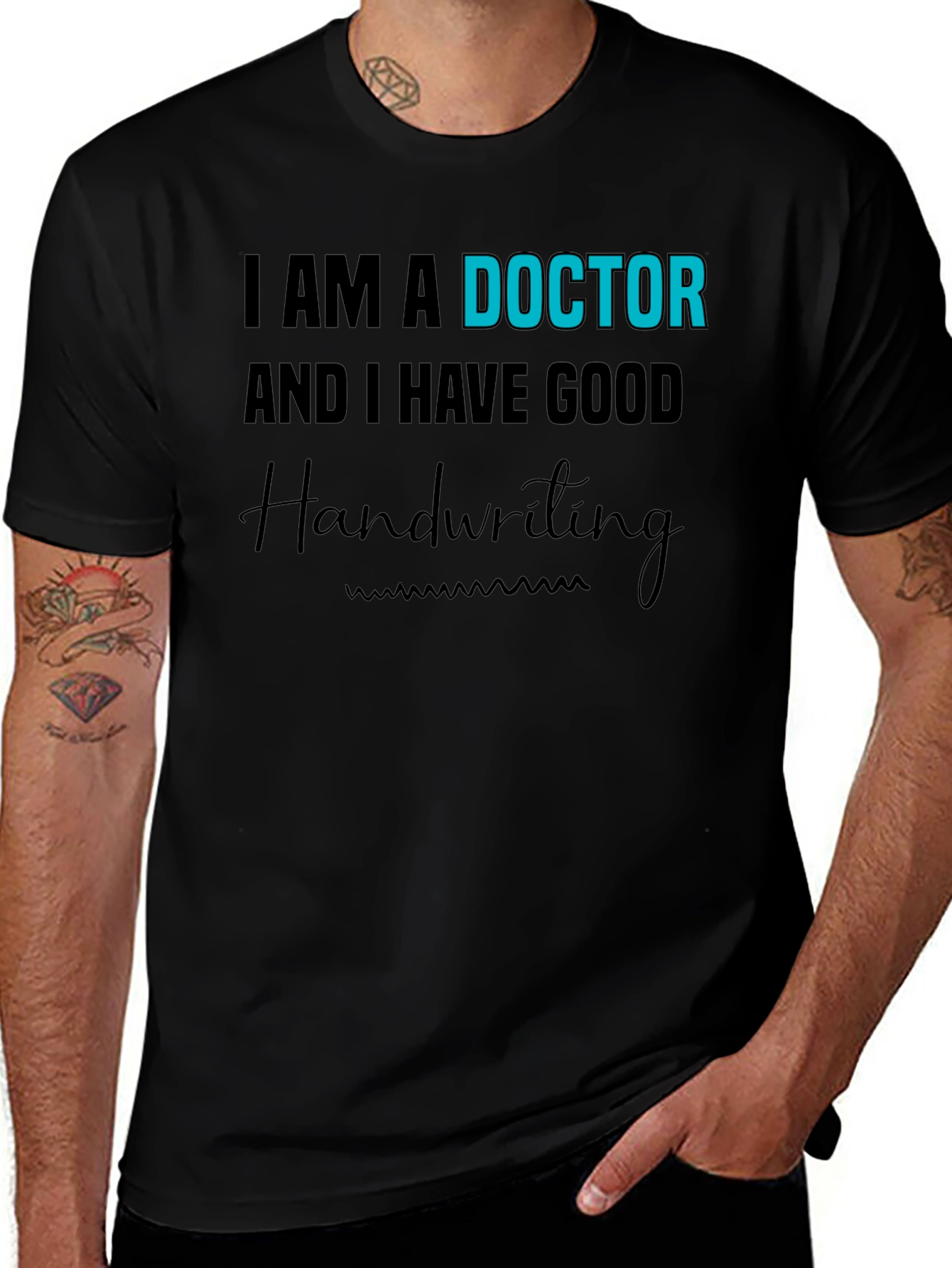Variant 22 of I am a Doctor Handwriting T-Shirt