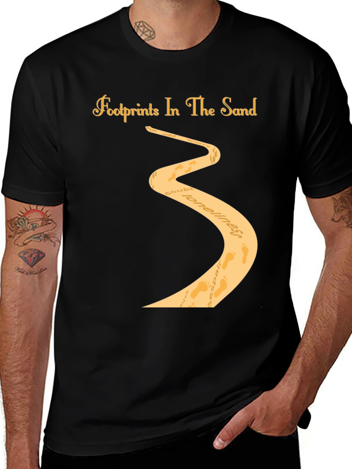 Variant 12 of Footprints in the Sand Graphic T-Shirt