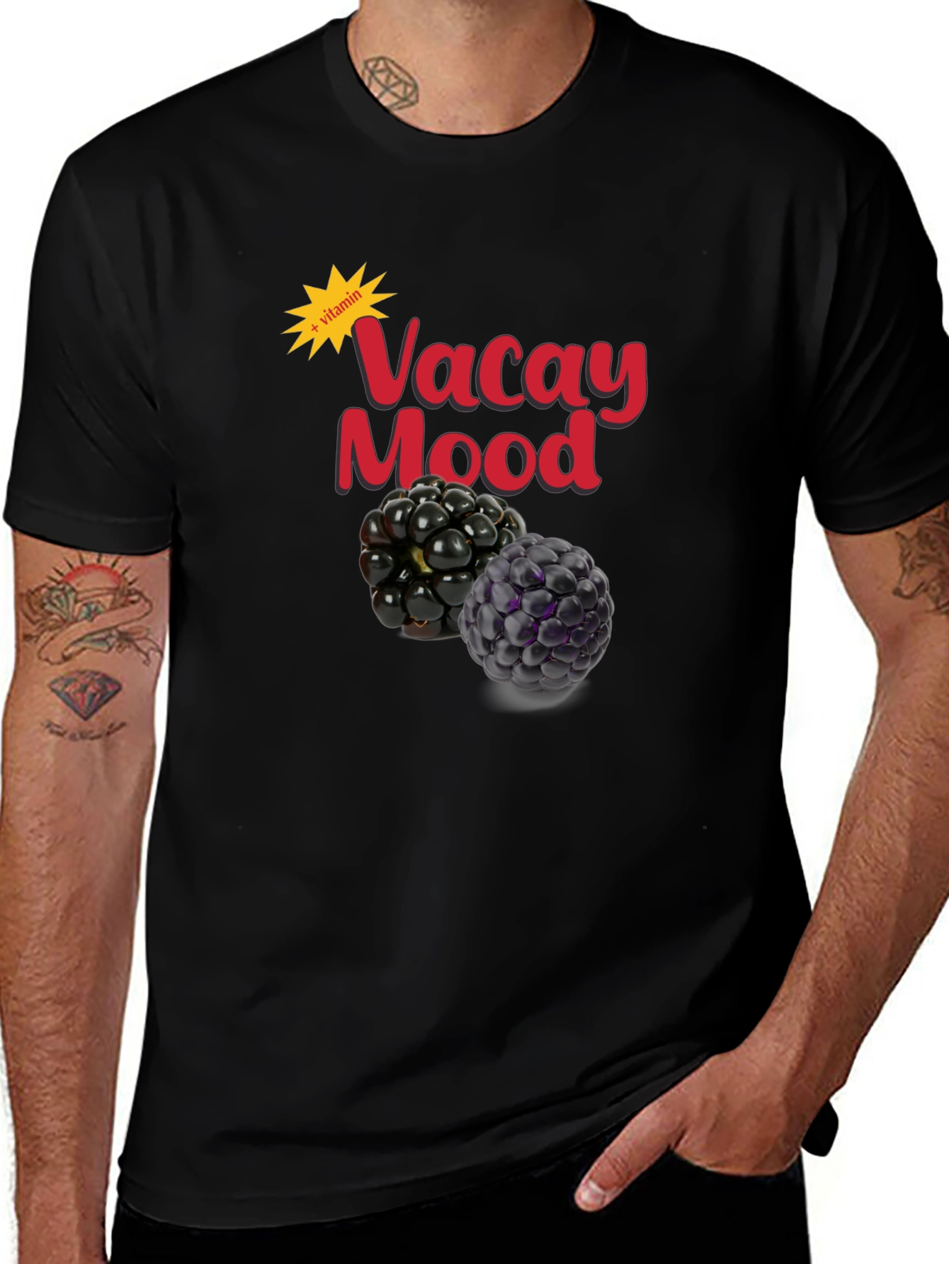 Variant 10 of Vacay Mood Blackberry T-Shirt - Vitamin Summer Tee