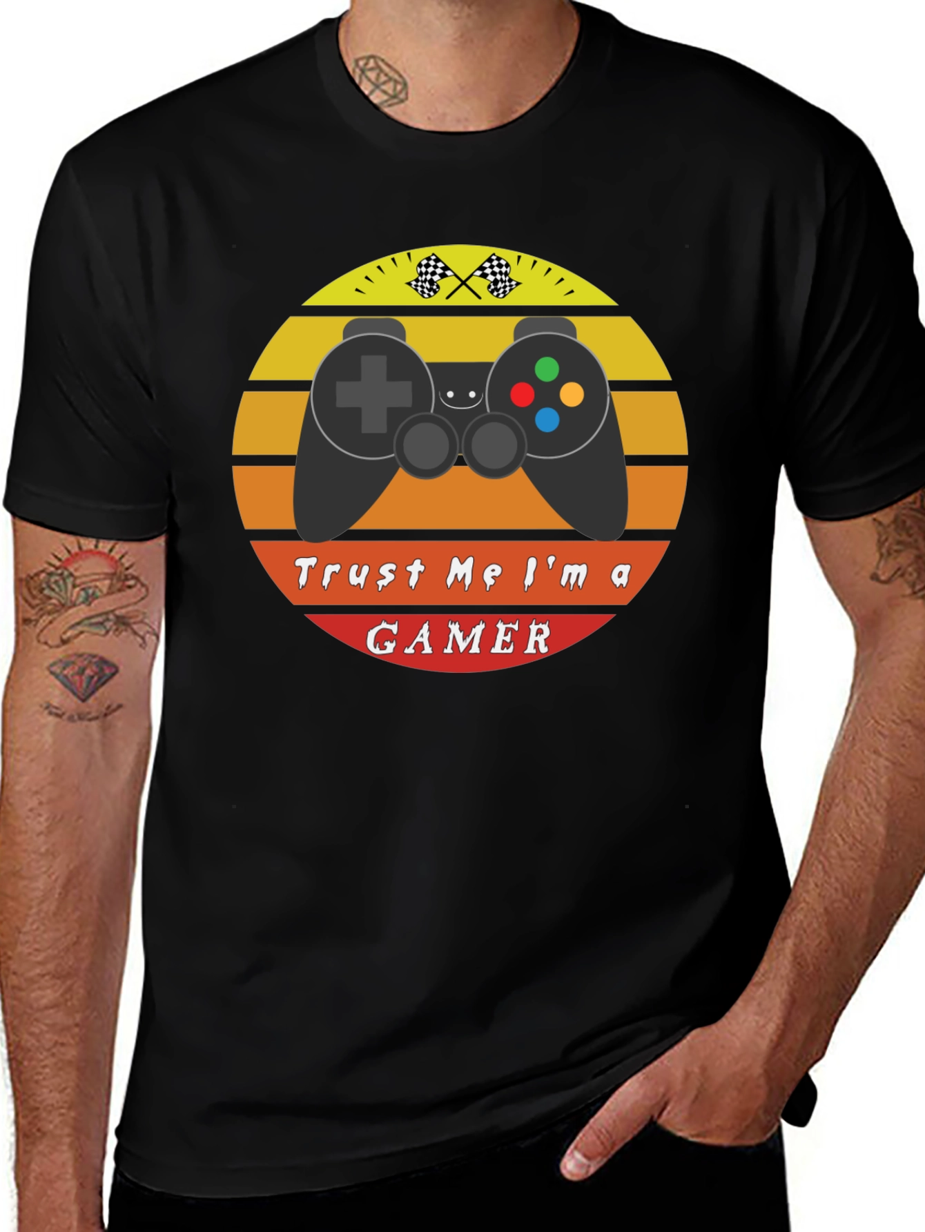 Variant 20 of Trust Me I'm A Gamer Black T-Shirt