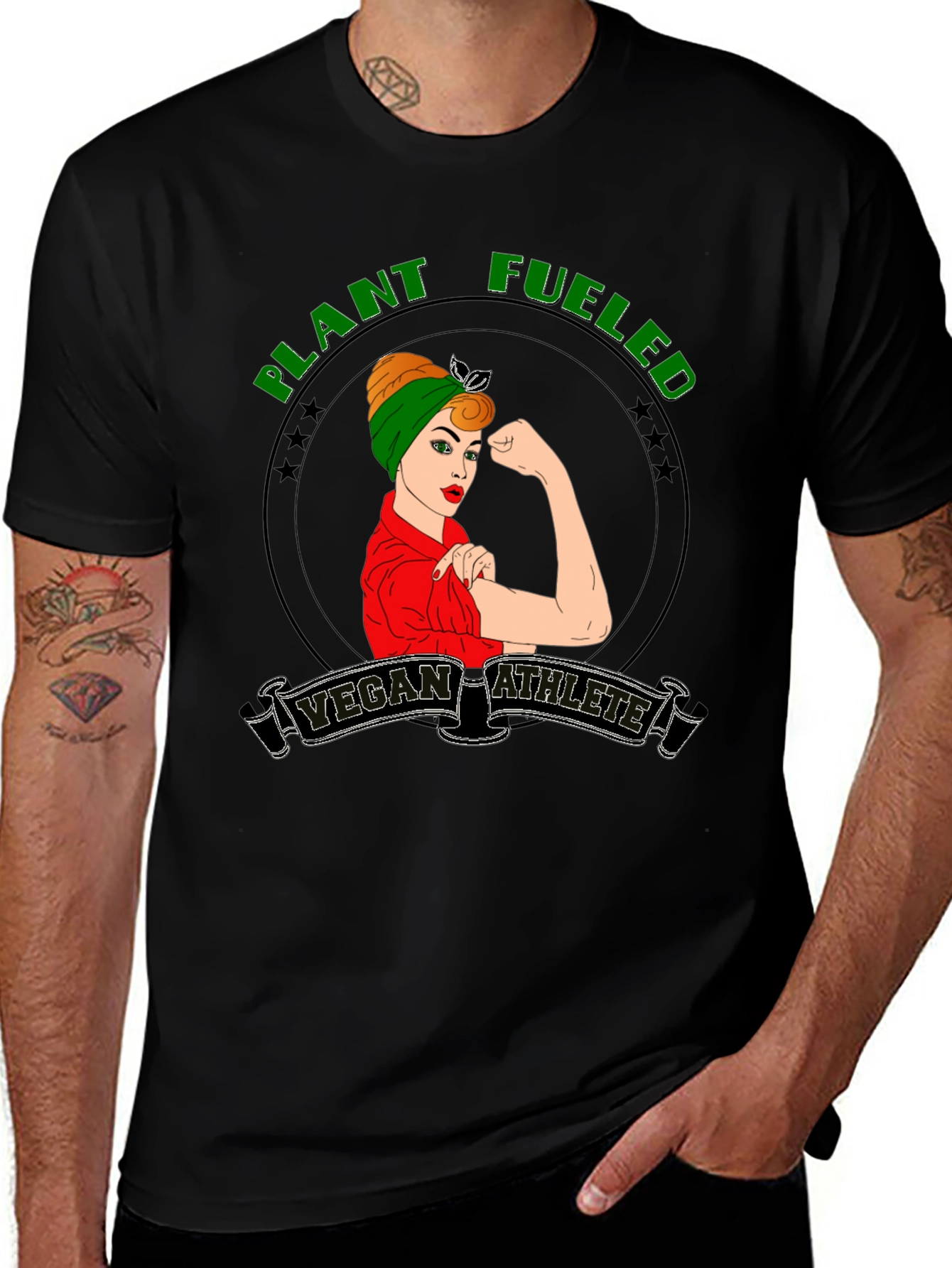 Variant 18 of Plant Fueled Vegan Athlete T-Shirt
