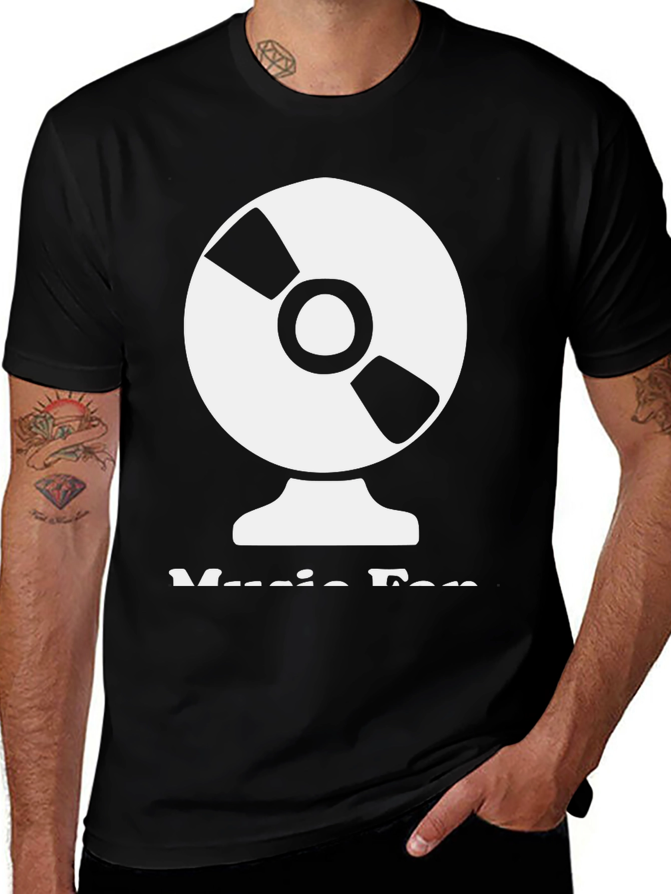 Variant 5 of Music Fan Black T-Shirt