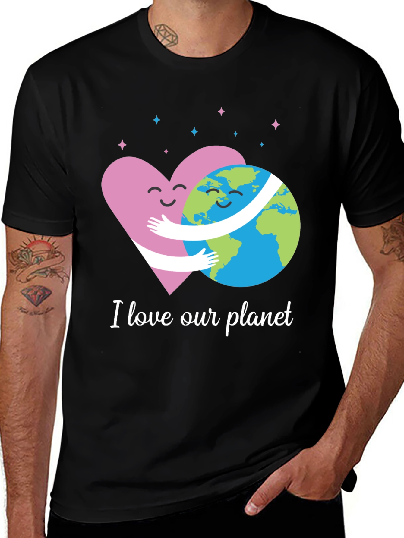 Variant 25 of I Love Our Planet Graphic Tee - Eco-Friendly Design