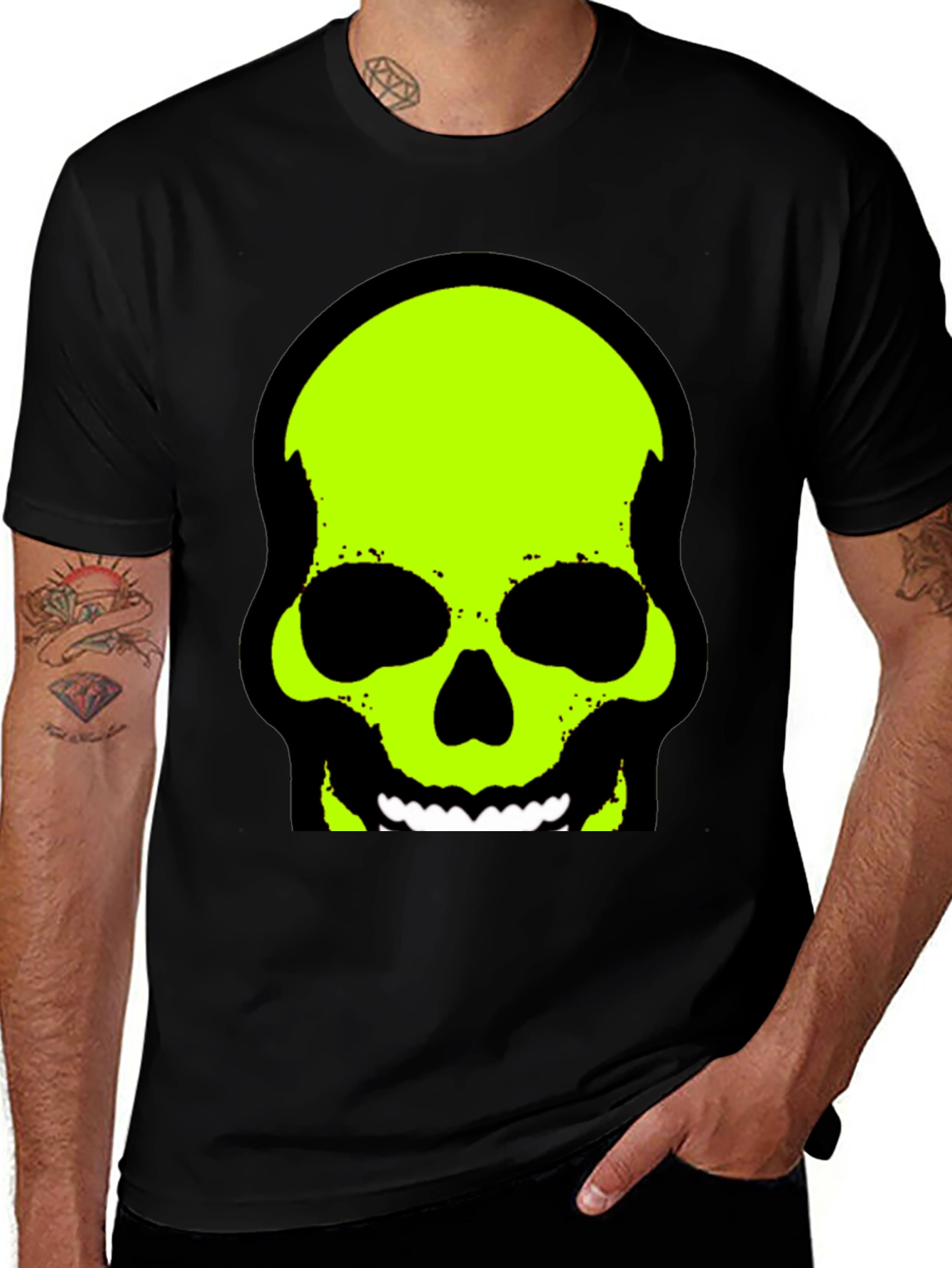 Variant 24 of Skull Graphic Tee - Black T-Shirt