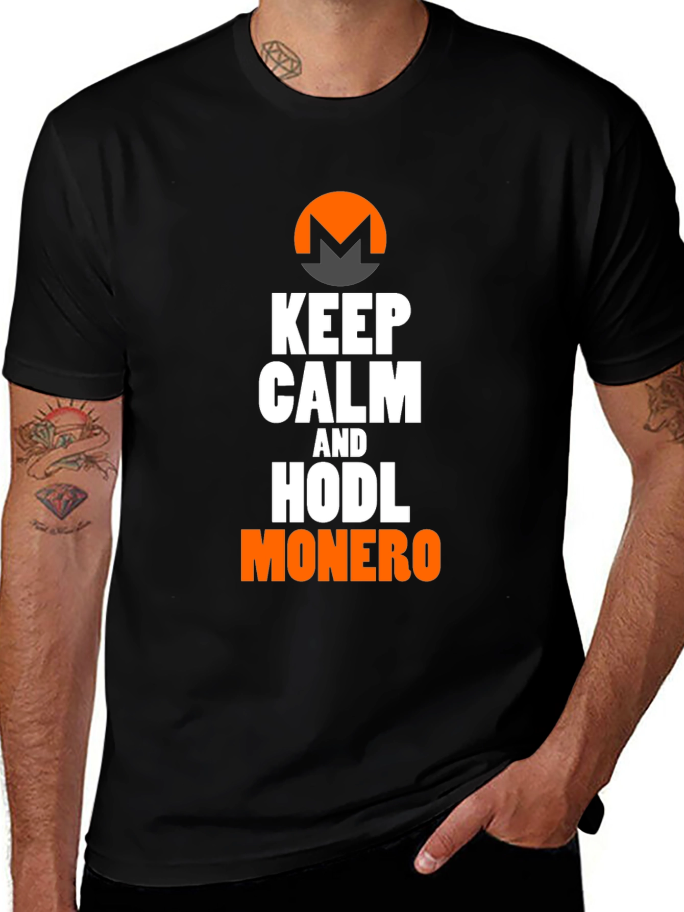 Keep Calm & HODL Monero Black T-Shirt