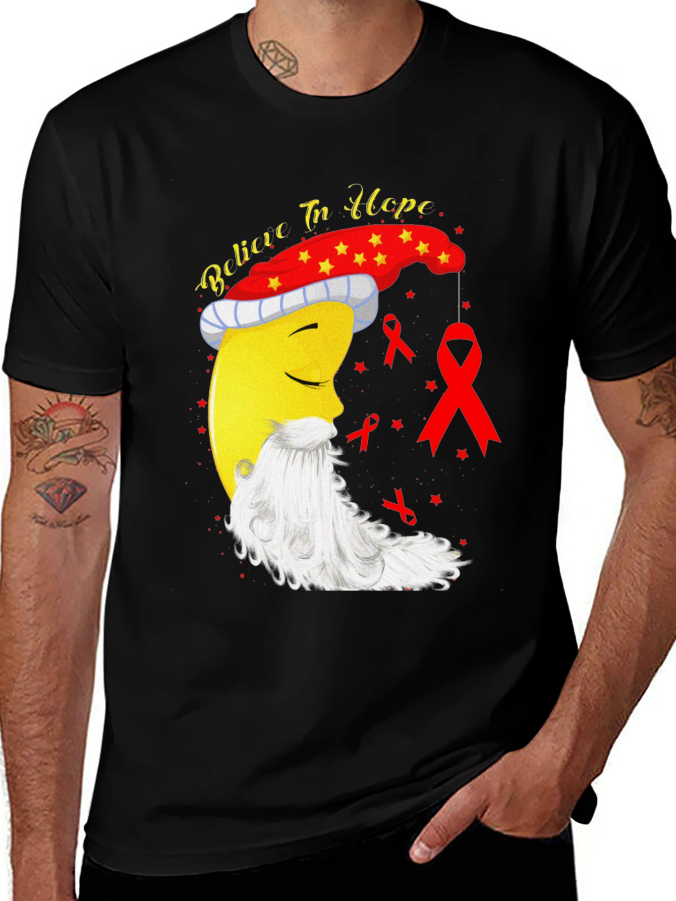 Variant 20 of Believe In Hope Moon Santa T-Shirt