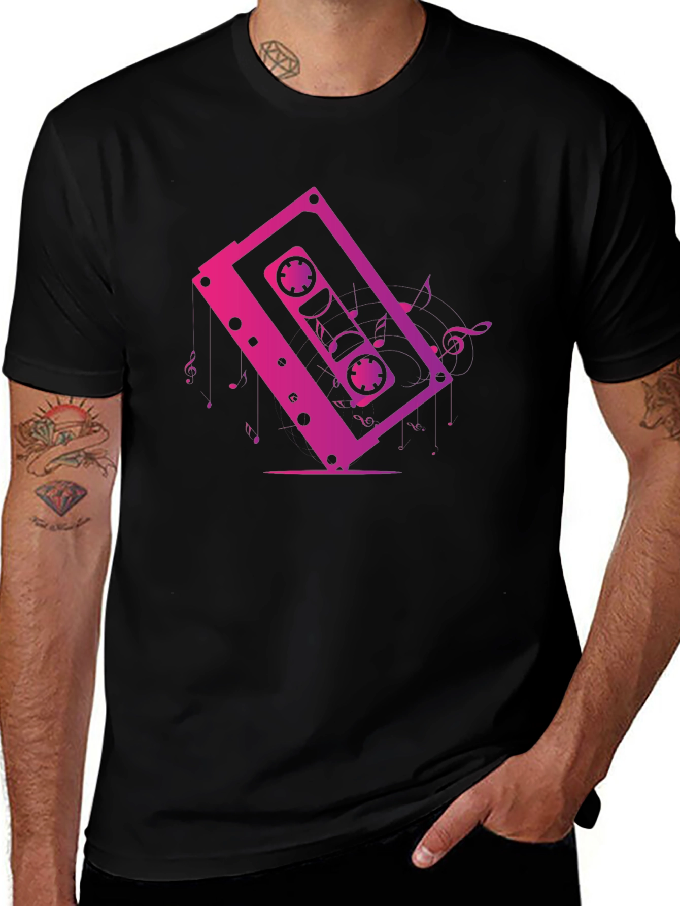 Variant 8 of Retro Cassette Tape Music T-Shirt