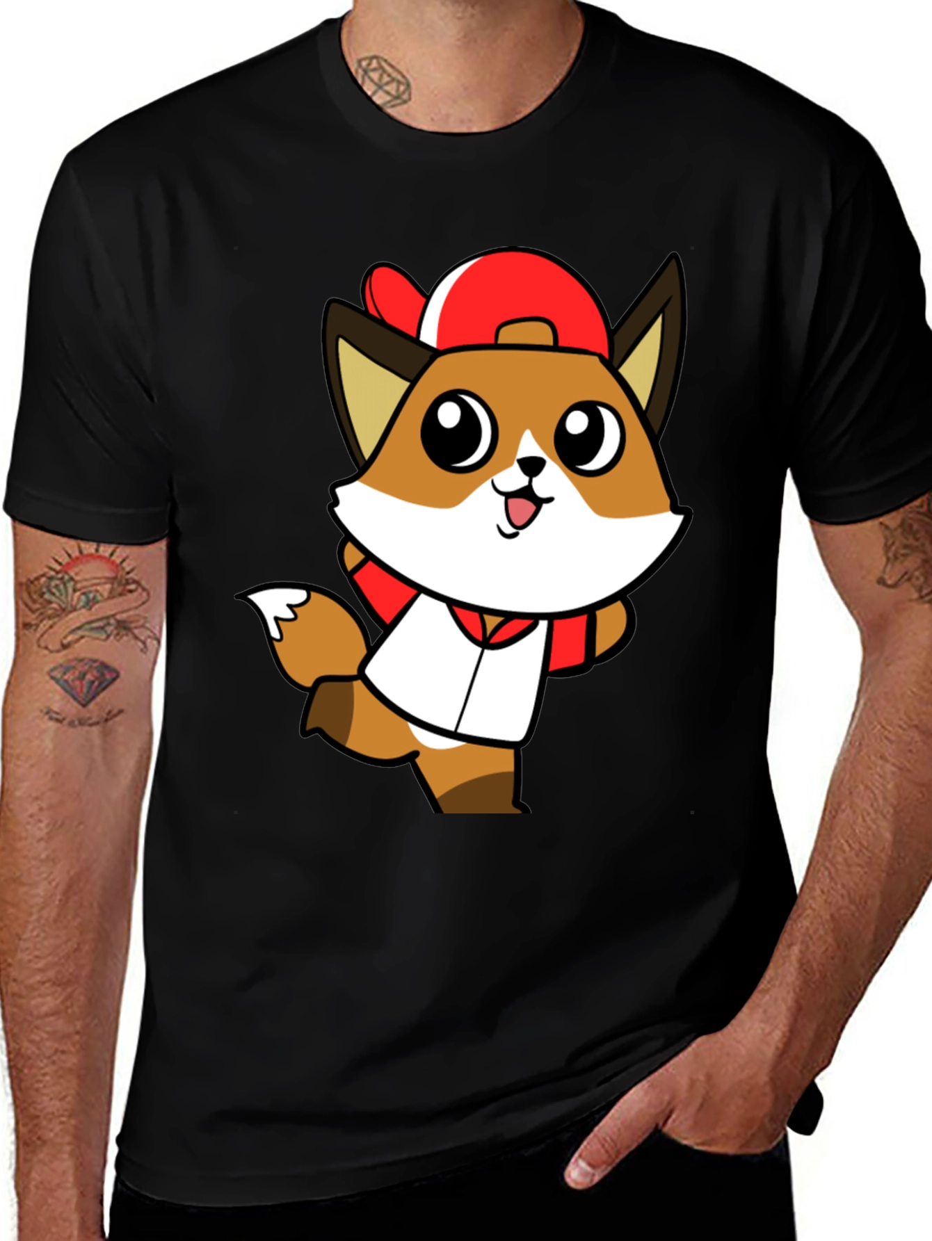 Variant 28 of Cartoon Fox Graphic Tee