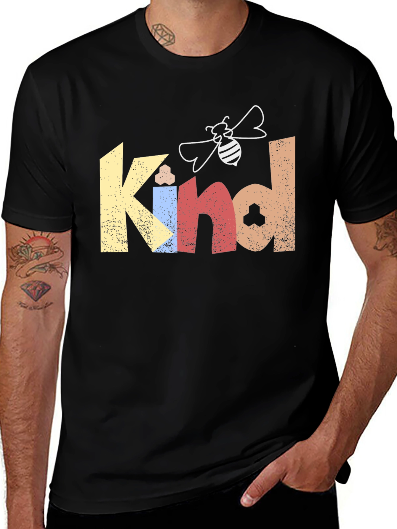 Variant 18 of Be Kind T-Shirt - Bee Graphic Tee -  Motivational Shirt