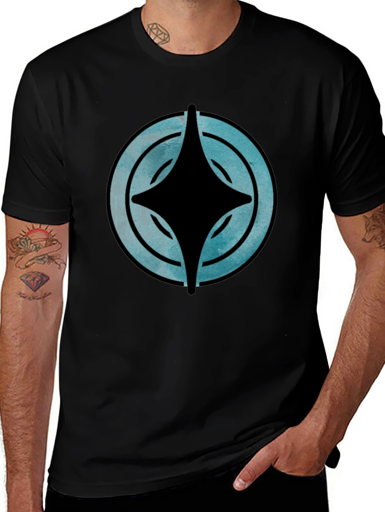 Variant 21 of Geometric Circle Graphic Tee - Modern Style